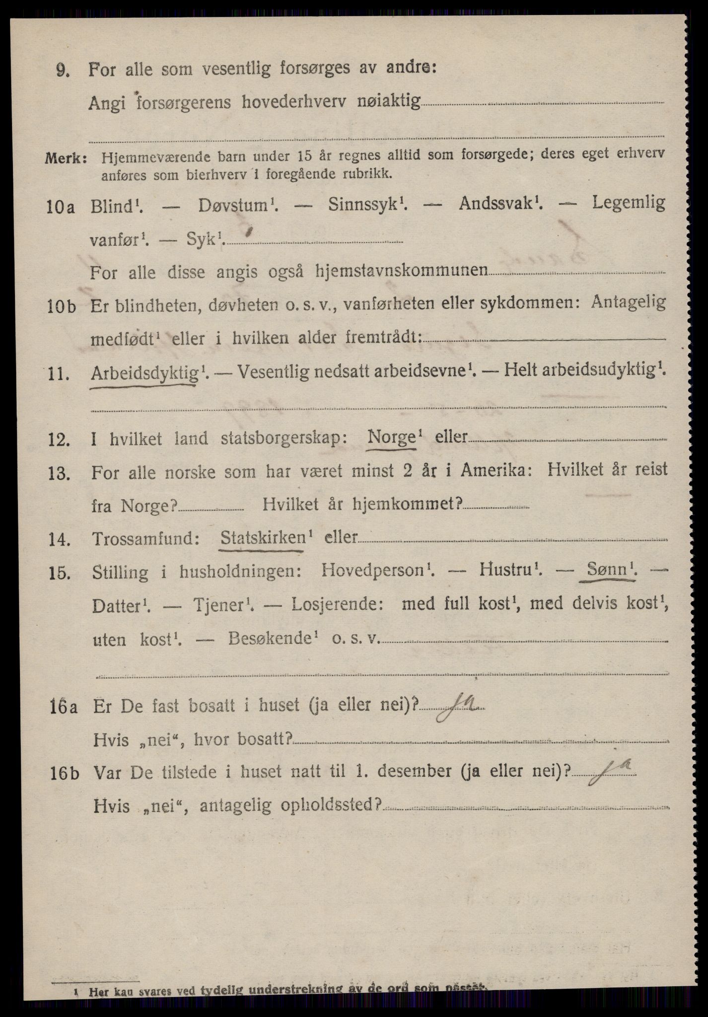 SAT, 1920 census for Sande (MR), 1920, p. 5739