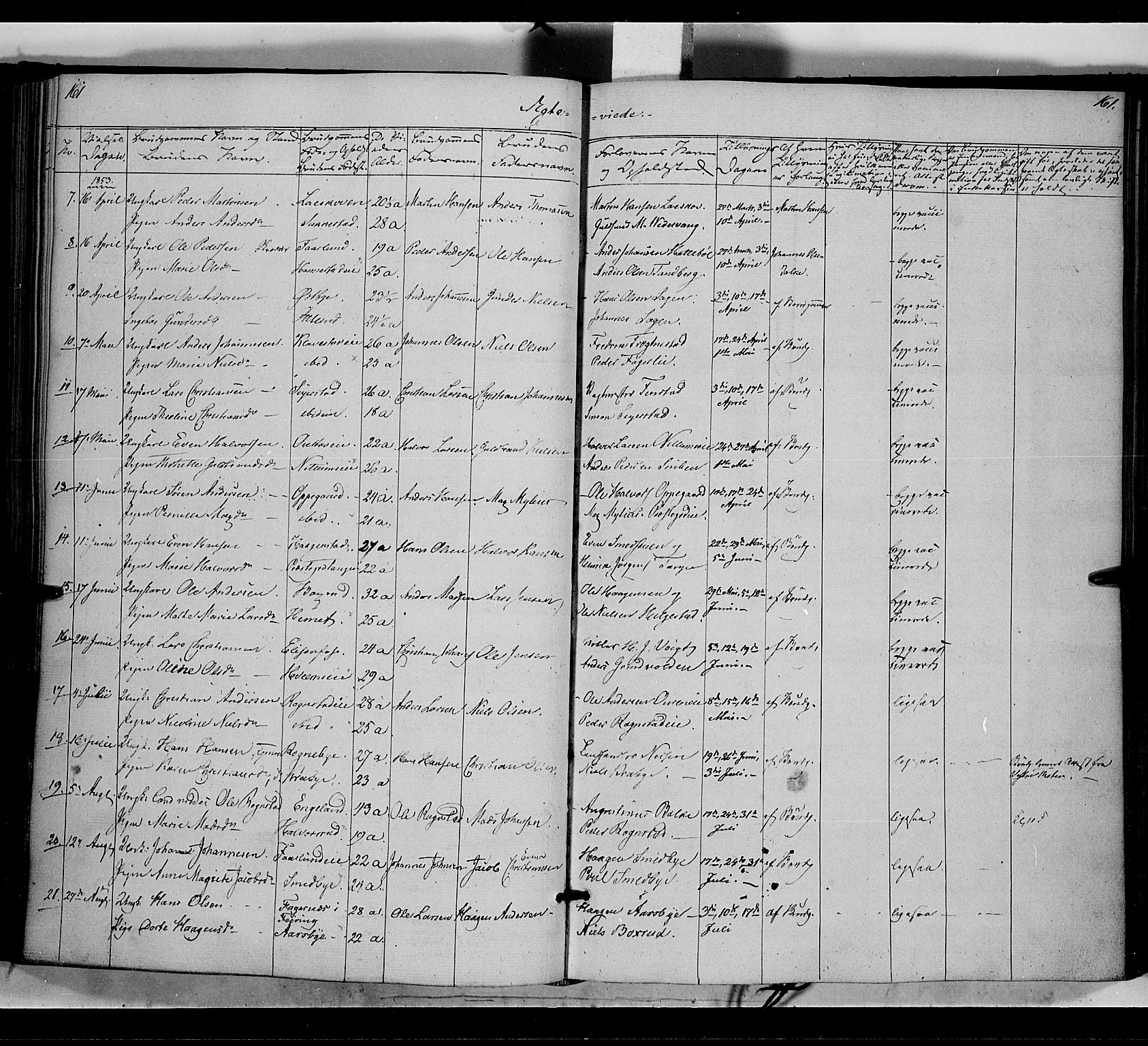 Østre Toten prestekontor, SAH/PREST-104/H/Ha/Haa/L0003: Parish register (official) no. 3, 1848-1856, p. 161