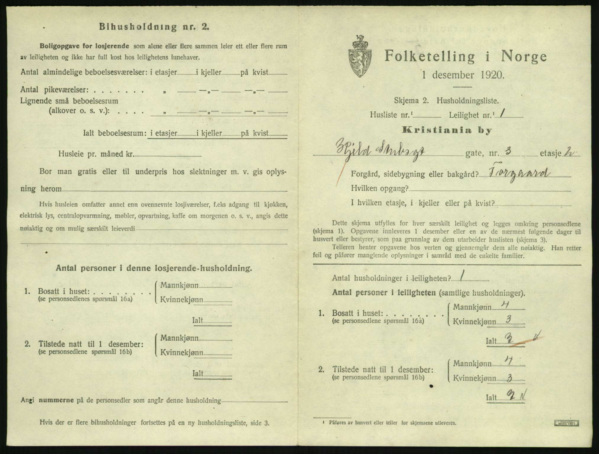 SAO, 1920 census for Kristiania, 1920, p. 52356