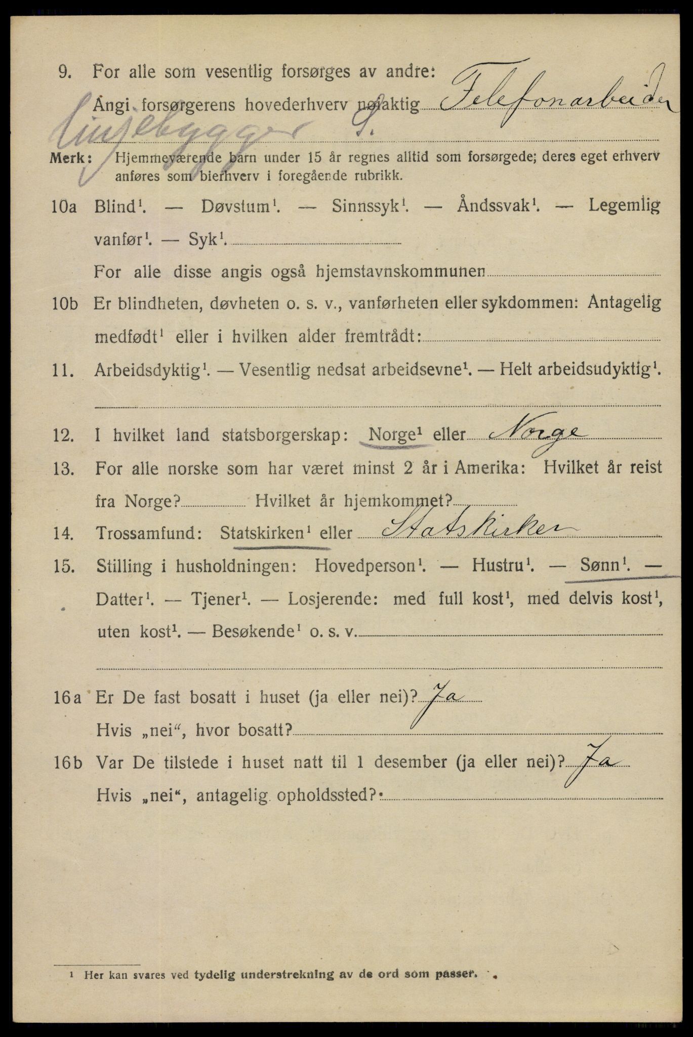 SAO, 1920 census for Fredrikshald, 1920, p. 26179