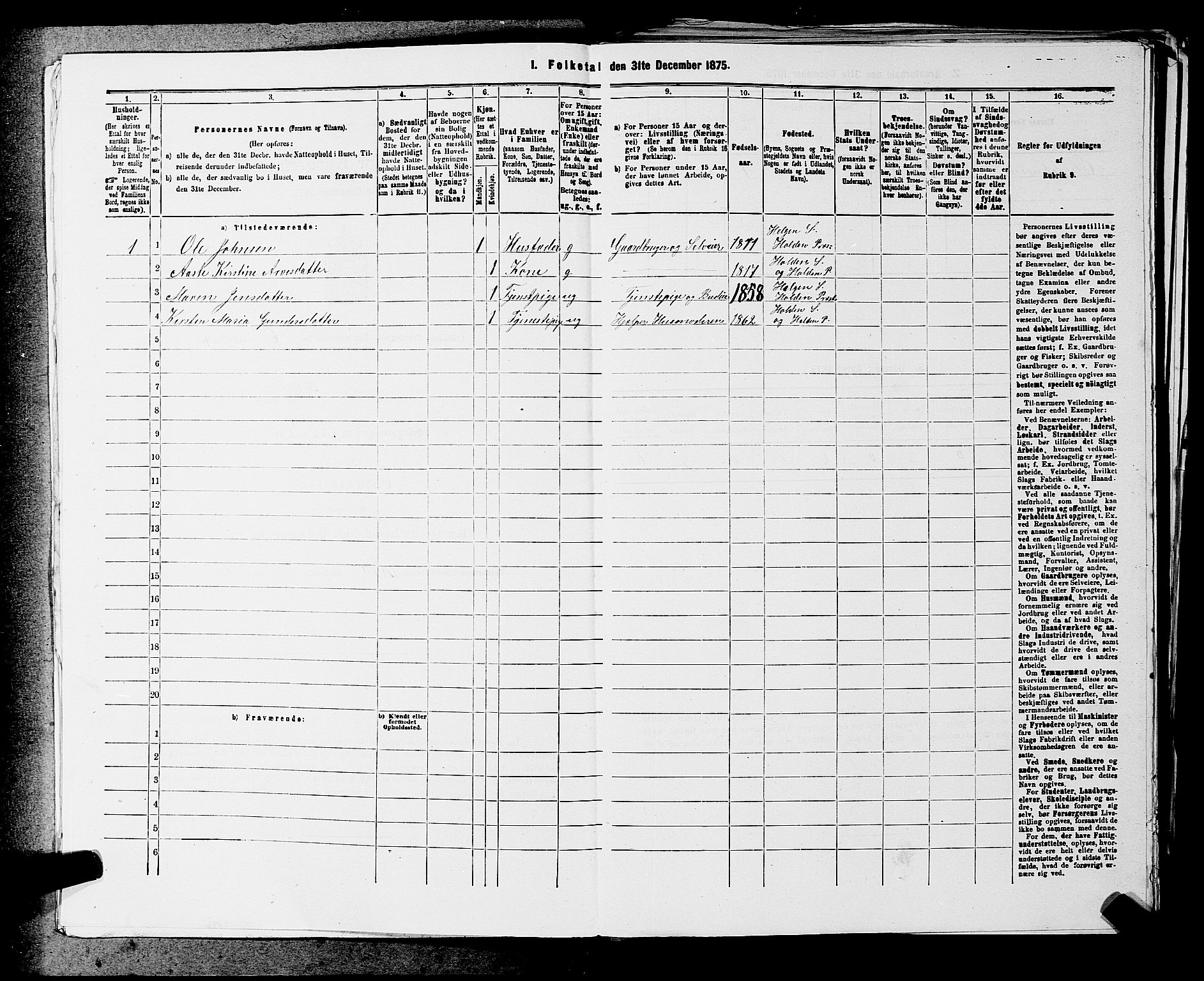 SAKO, 1875 census for 0819P Holla, 1875, p. 710