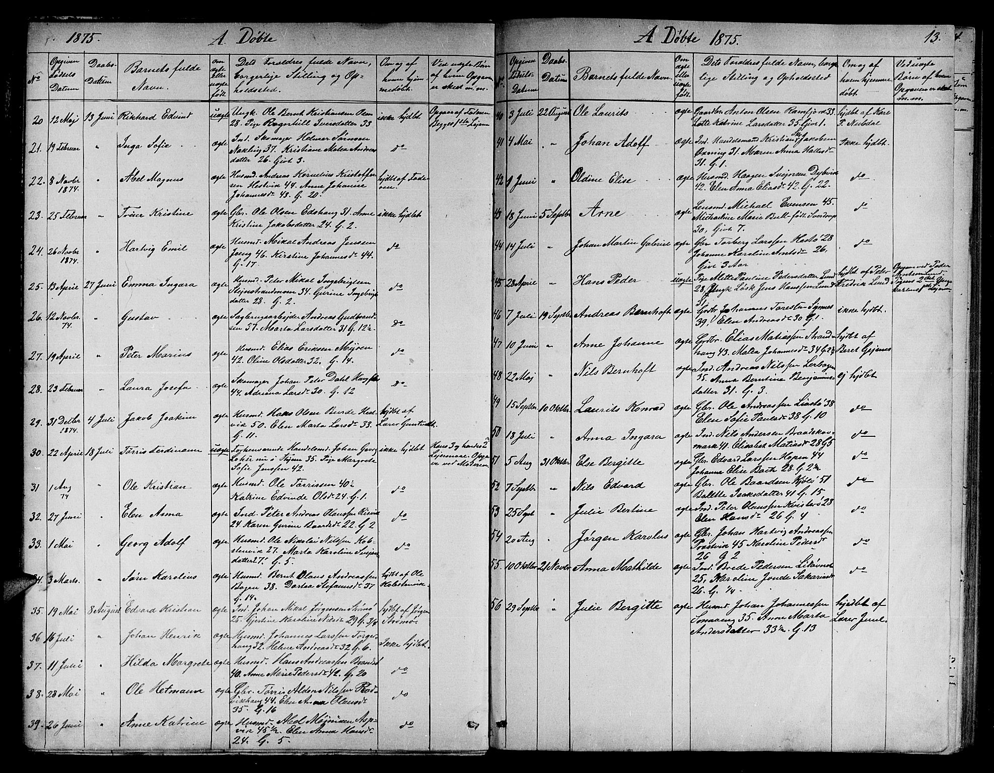 Ministerialprotokoller, klokkerbøker og fødselsregistre - Nord-Trøndelag, SAT/A-1458/780/L0650: Parish register (copy) no. 780C02, 1866-1884, p. 13