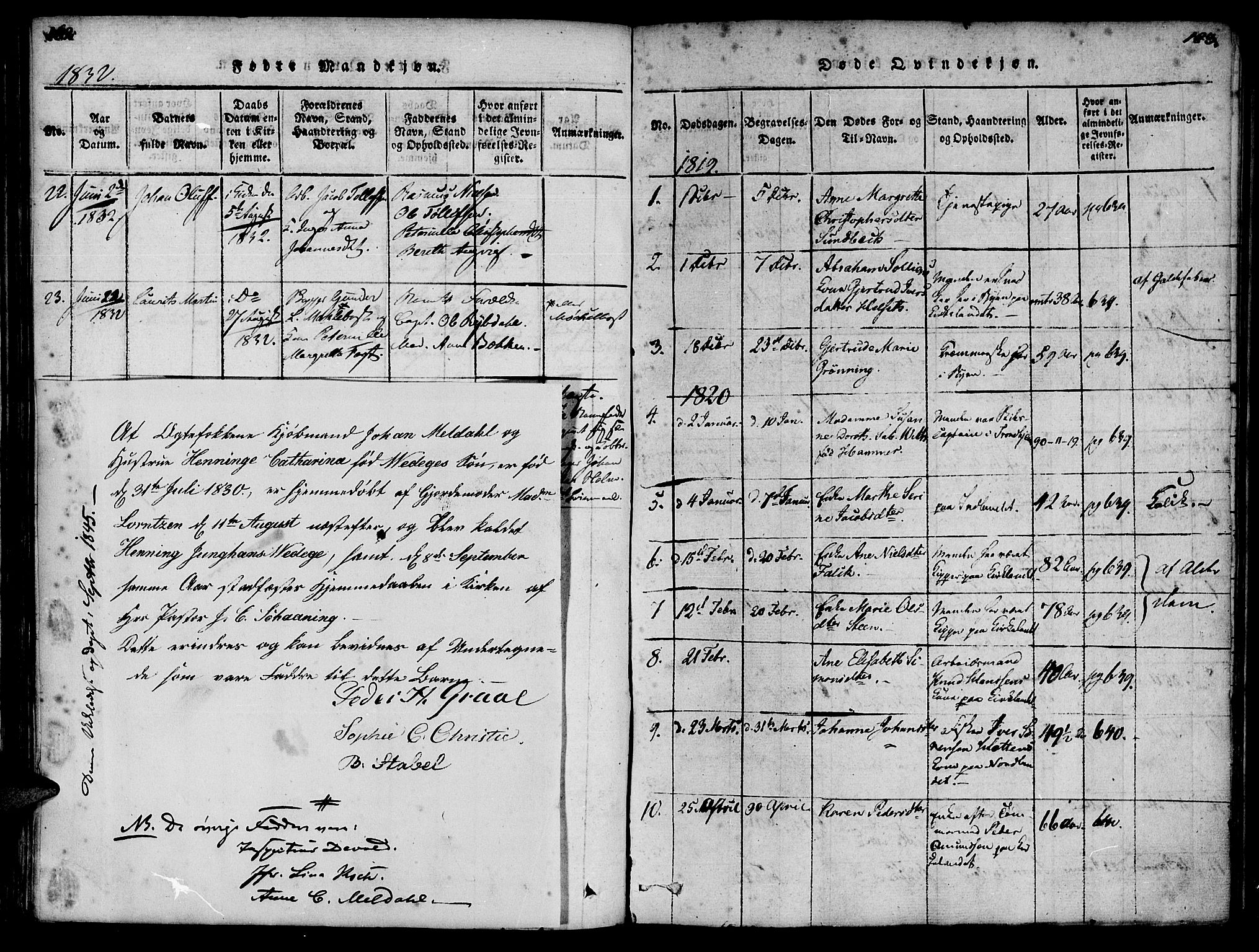 Ministerialprotokoller, klokkerbøker og fødselsregistre - Møre og Romsdal, AV/SAT-A-1454/572/L0842: Parish register (official) no. 572A05, 1819-1832, p. 162-163