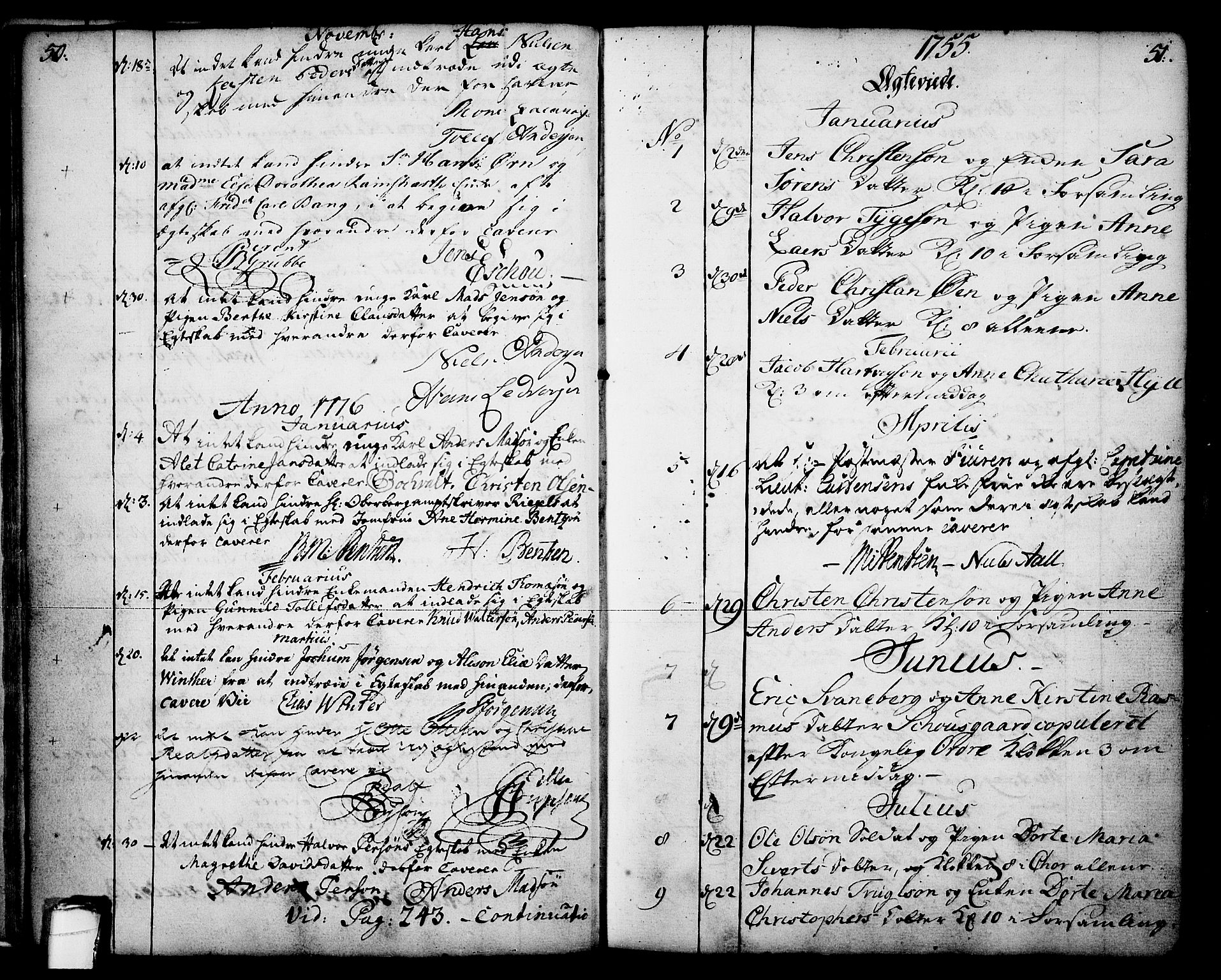 Skien kirkebøker, SAKO/A-302/F/Fa/L0003: Parish register (official) no. 3, 1755-1791, p. 50-51