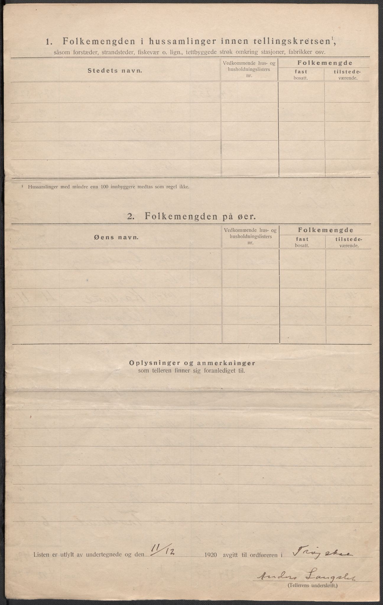 SAO, 1920 census for Trøgstad, 1920, p. 19