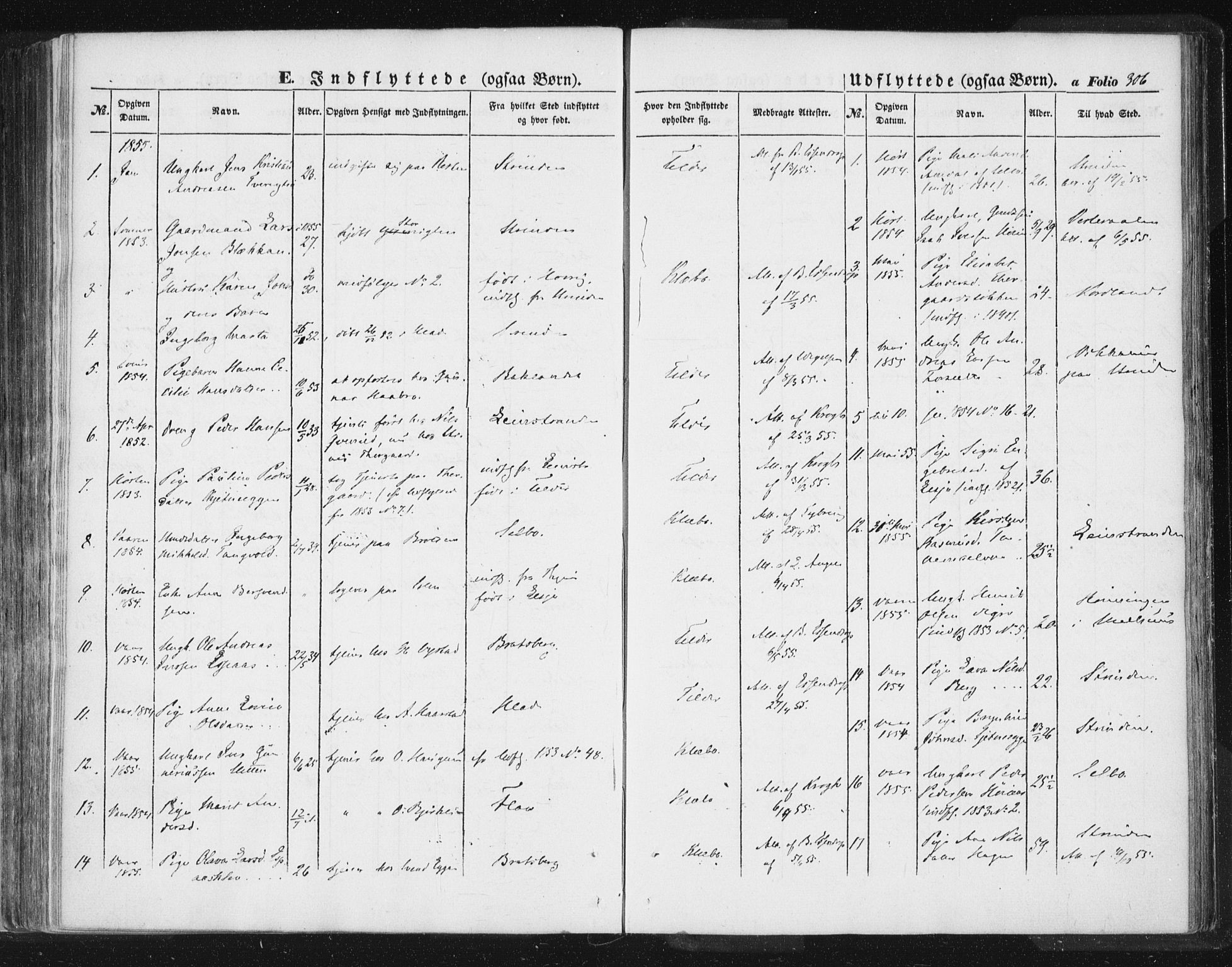 Ministerialprotokoller, klokkerbøker og fødselsregistre - Sør-Trøndelag, SAT/A-1456/618/L0441: Parish register (official) no. 618A05, 1843-1862, p. 306