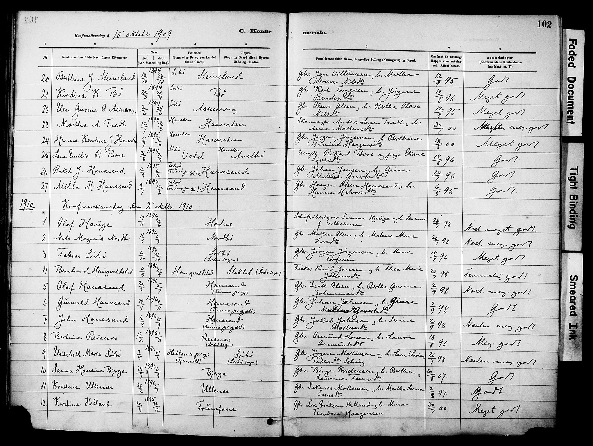 Rennesøy sokneprestkontor, SAST/A -101827/H/Ha/Haa/L0012: Parish register (official) no. A 13, 1885-1917, p. 102