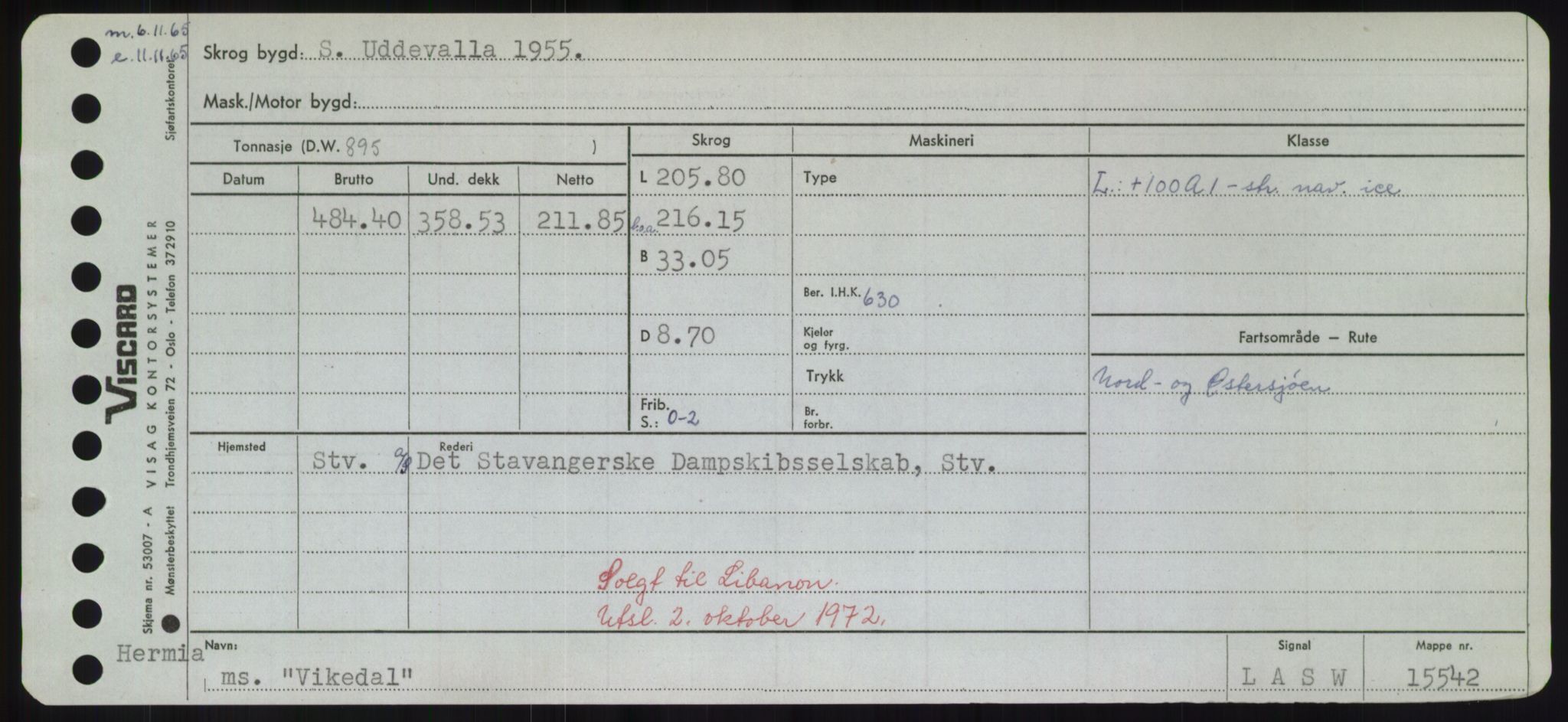 Sjøfartsdirektoratet med forløpere, Skipsmålingen, RA/S-1627/H/Hd/L0041: Fartøy, Vi-Ås, p. 115