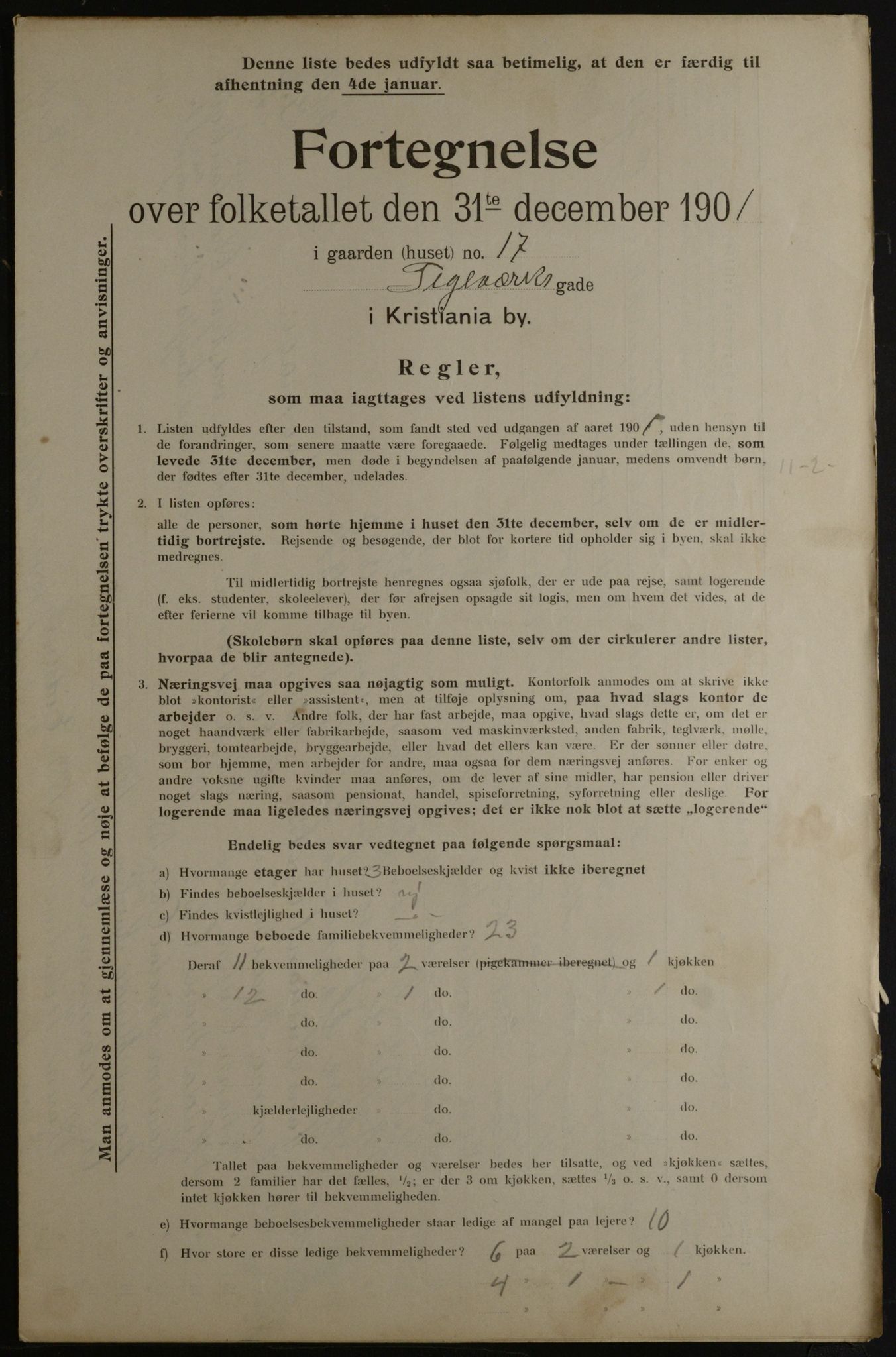 OBA, Municipal Census 1901 for Kristiania, 1901, p. 16545