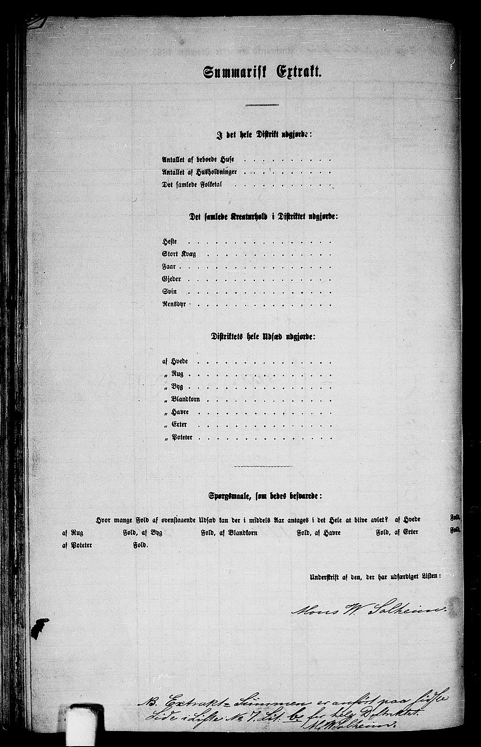 RA, 1865 census for Manger, 1865, p. 135