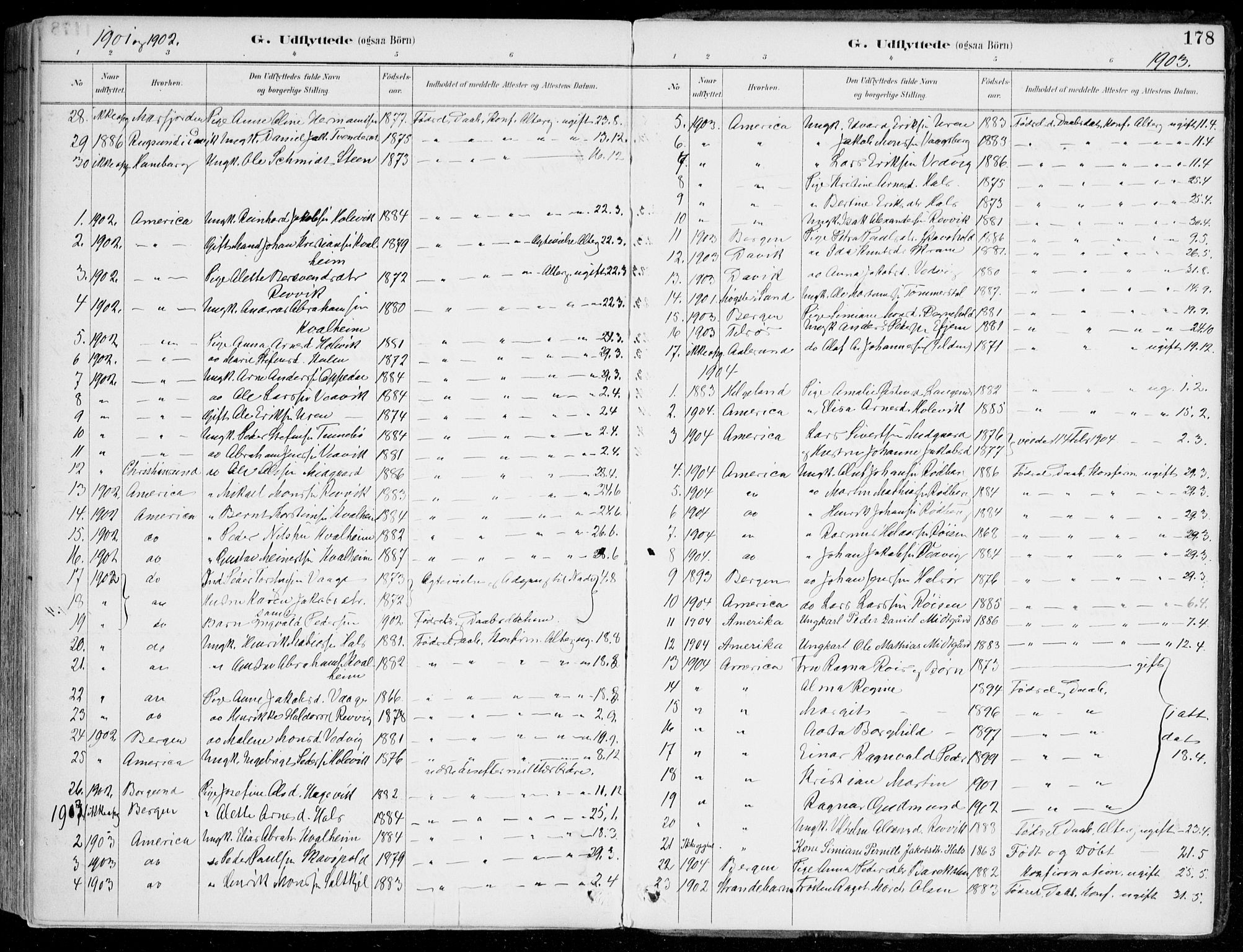 Selje sokneprestembete, SAB/A-99938/H/Ha/Haa/Haac/L0002: Parish register (official) no. C  2, 1889-1904, p. 178