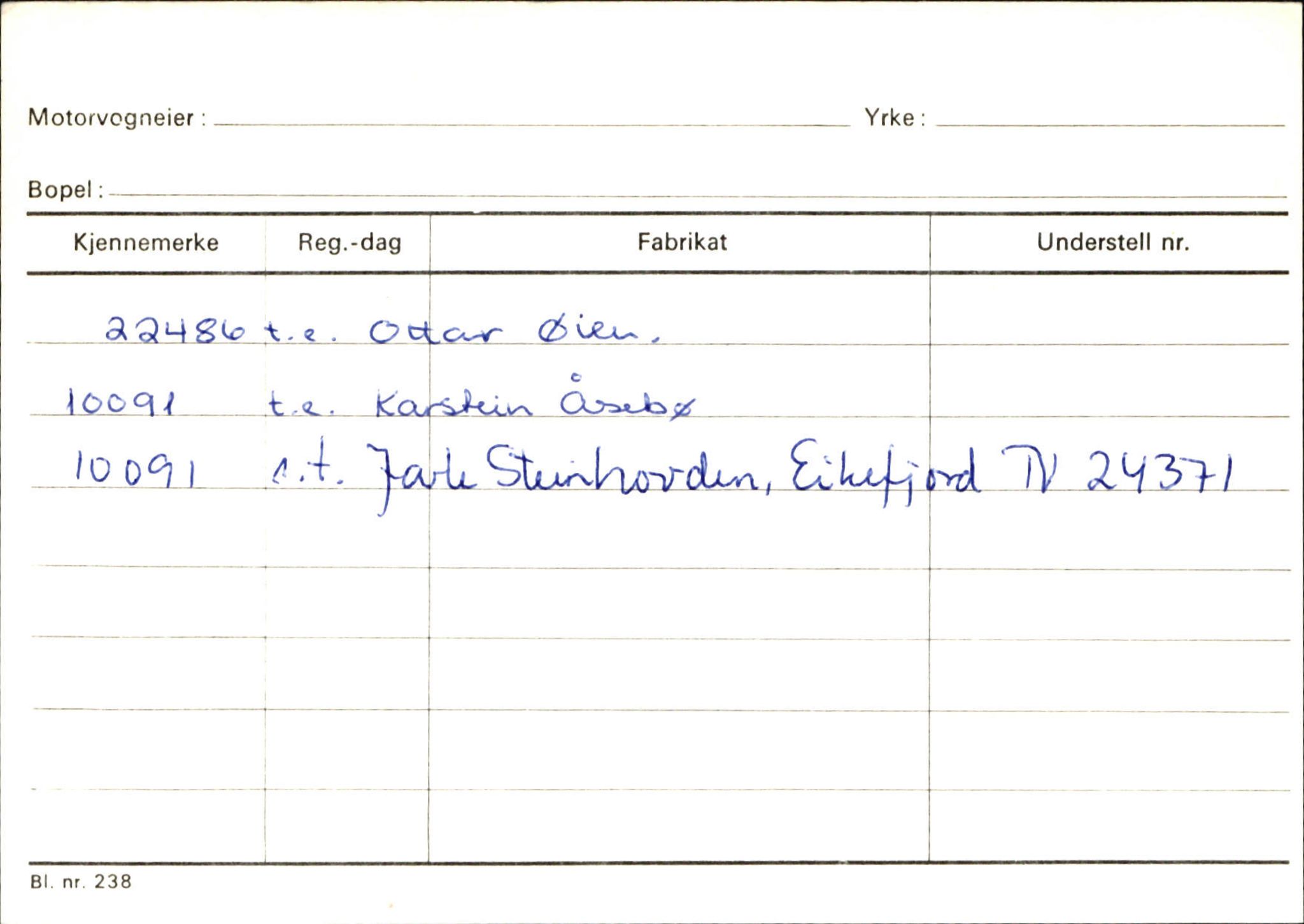 Statens vegvesen, Sogn og Fjordane vegkontor, SAB/A-5301/4/F/L0144: Registerkort Vågsøy A-R, 1945-1975, p. 1128