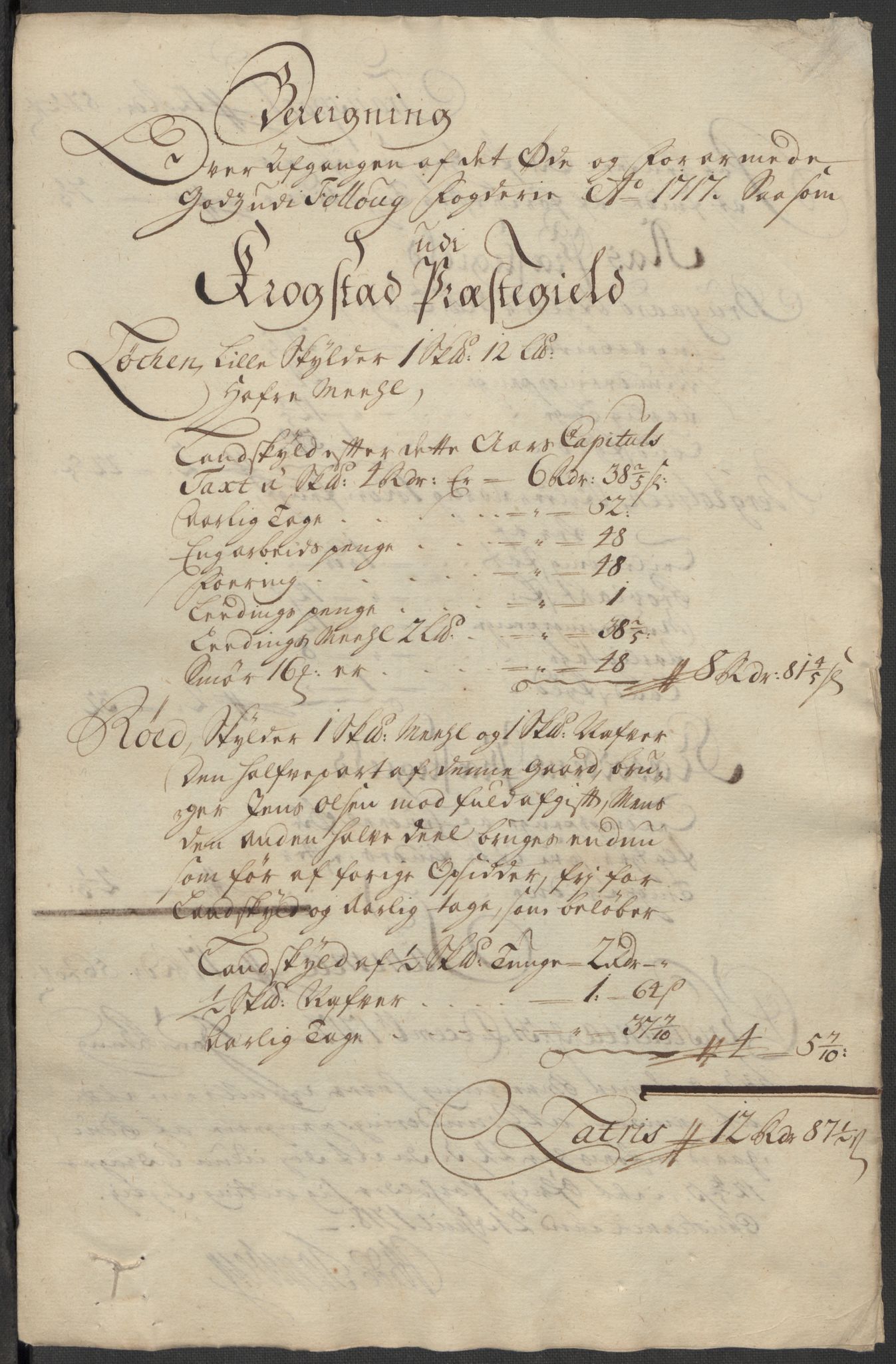 Rentekammeret inntil 1814, Reviderte regnskaper, Fogderegnskap, RA/EA-4092/R10/L0455: Fogderegnskap Aker og Follo, 1717, p. 365