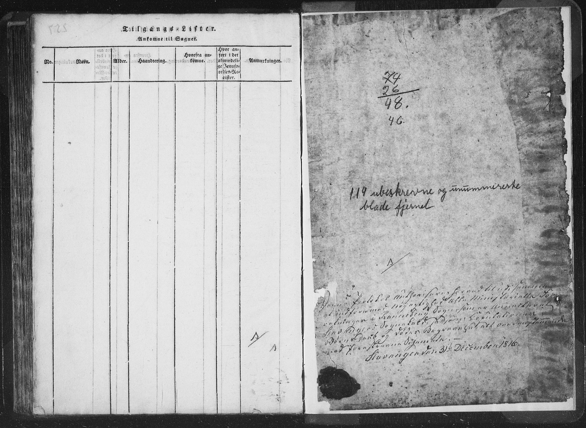 Hetland sokneprestkontor, AV/SAST-A-101826/30/30BA/L0001: Parish register (official) no. A 1, 1816-1856