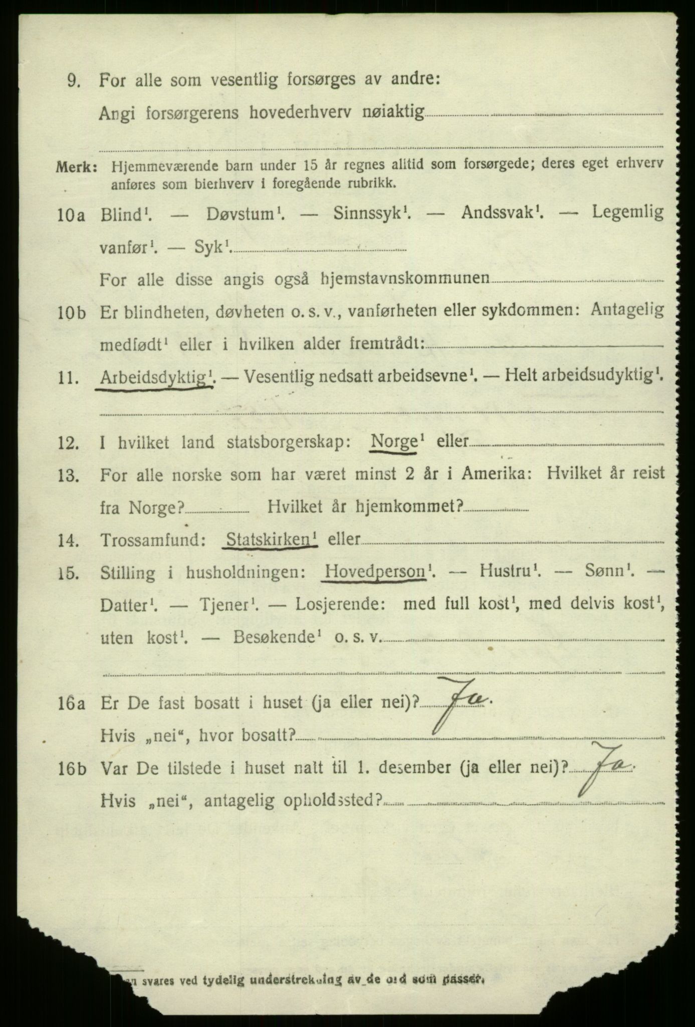 SAB, 1920 census for Førde, 1920, p. 3935