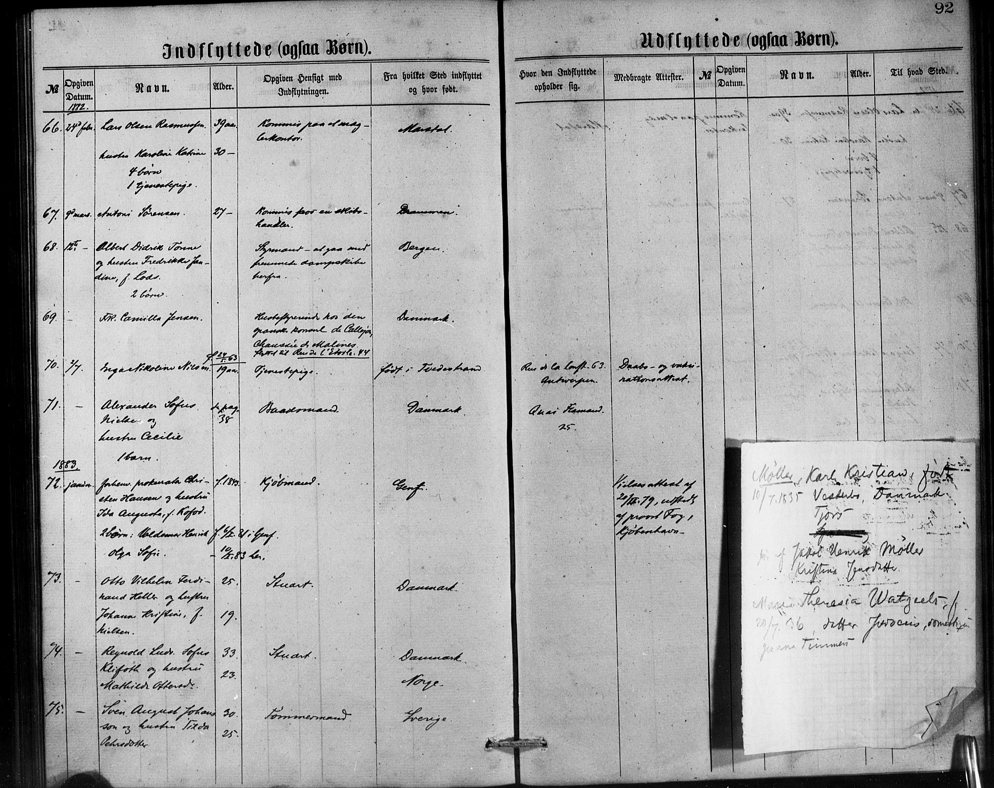 Den norske sjømannsmisjon i utlandet/Antwerpen, SAB/SAB/PA-0105/H/Ha/L0001: Parish register (official) no. A 1, 1865-1887, p. 92