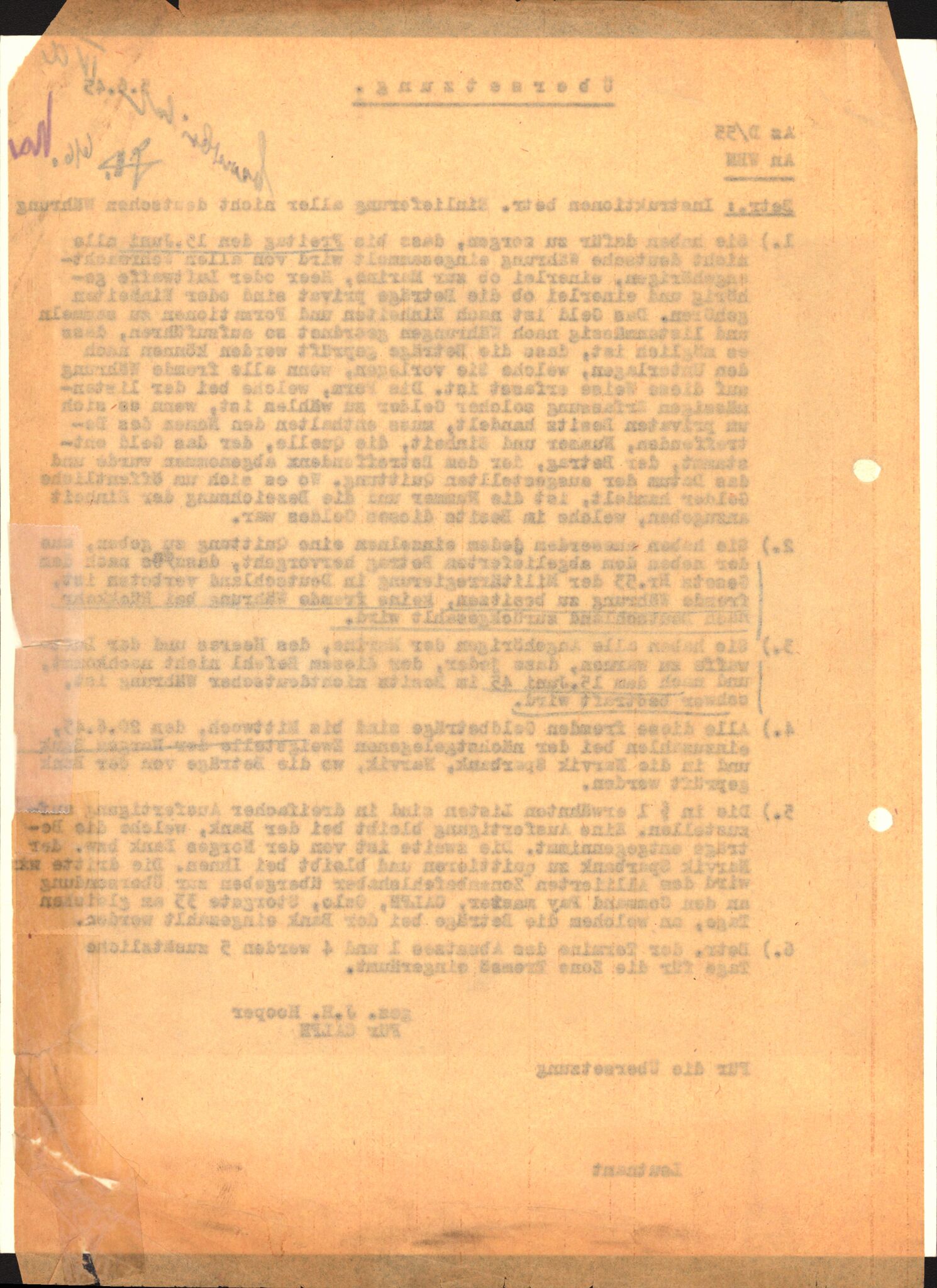 Forsvarets Overkommando. 2 kontor. Arkiv 11.4. Spredte tyske arkivsaker, AV/RA-RAFA-7031/D/Dar/Darc/L0009: FO.II, 1945-1948, p. 449