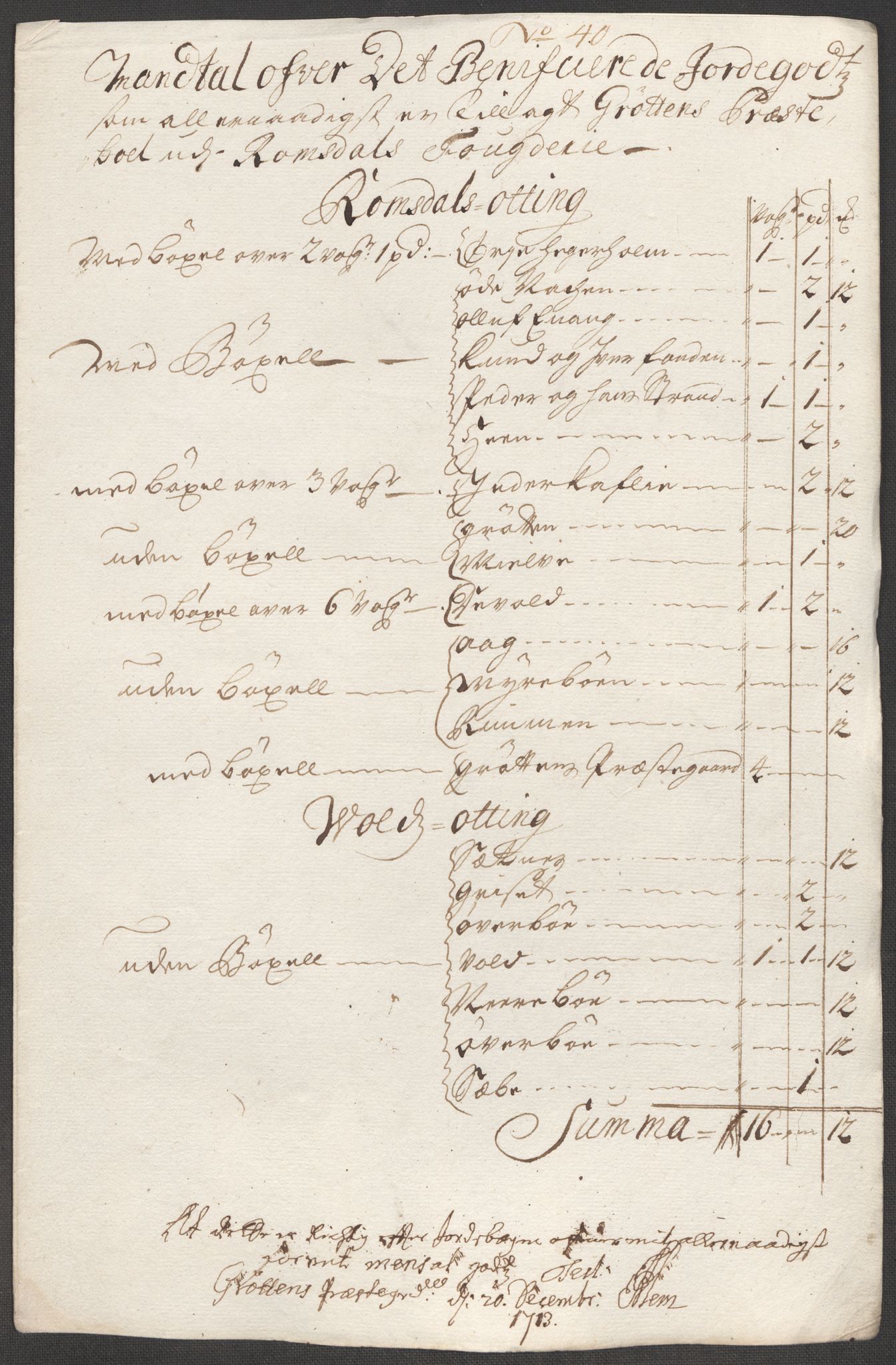 Rentekammeret inntil 1814, Reviderte regnskaper, Fogderegnskap, AV/RA-EA-4092/R55/L3662: Fogderegnskap Romsdal, 1713-1714, p. 233