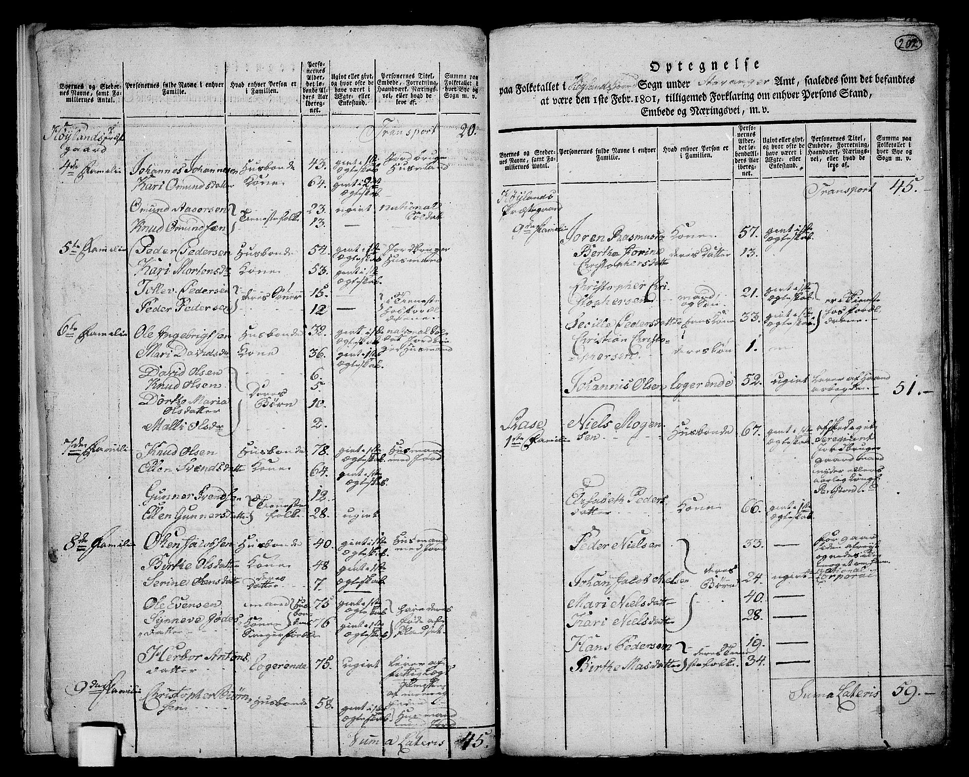 RA, 1801 census for 1123P Høyland, 1801, p. 201b-202a