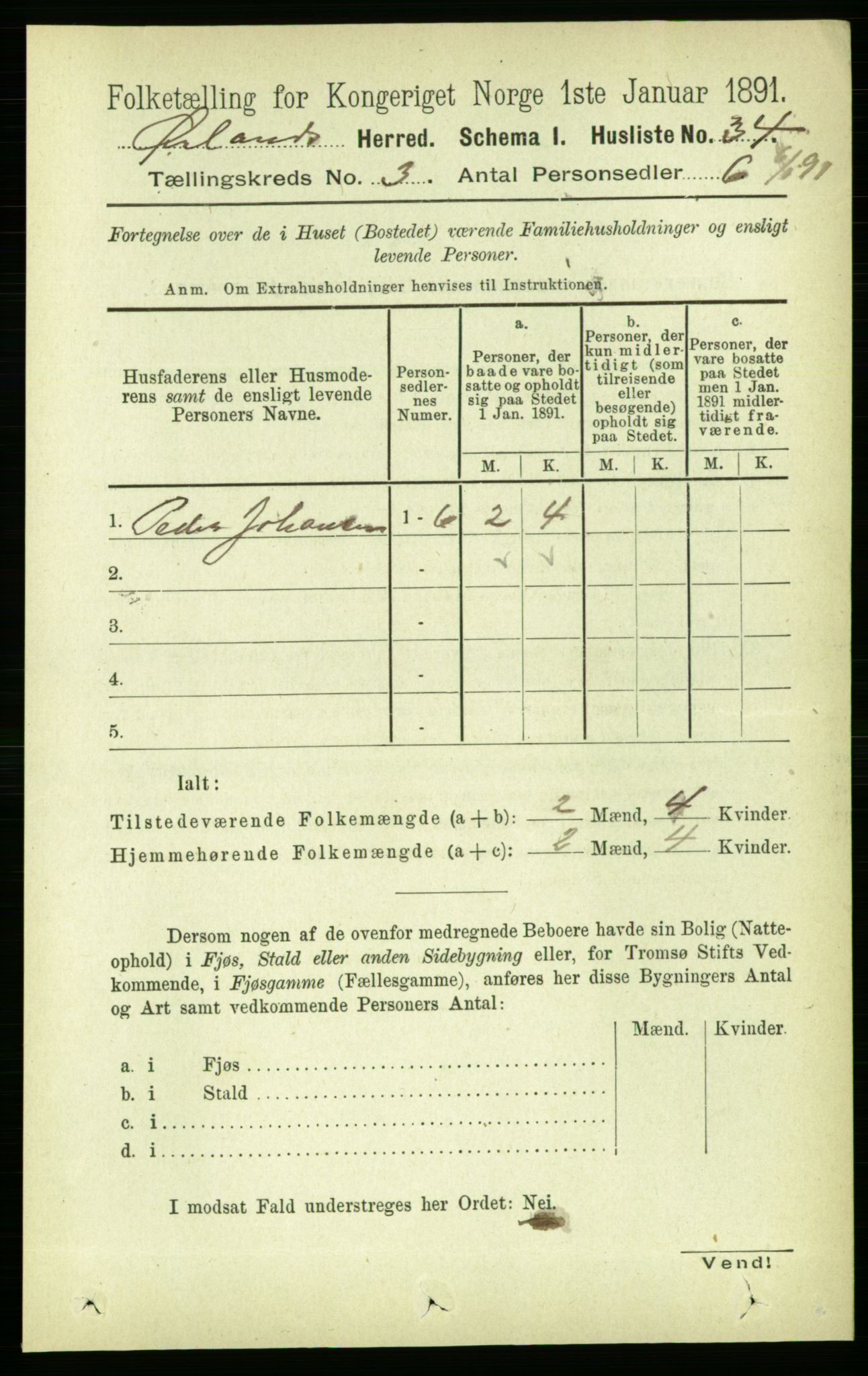 RA, 1891 census for 1621 Ørland, 1891, p. 958