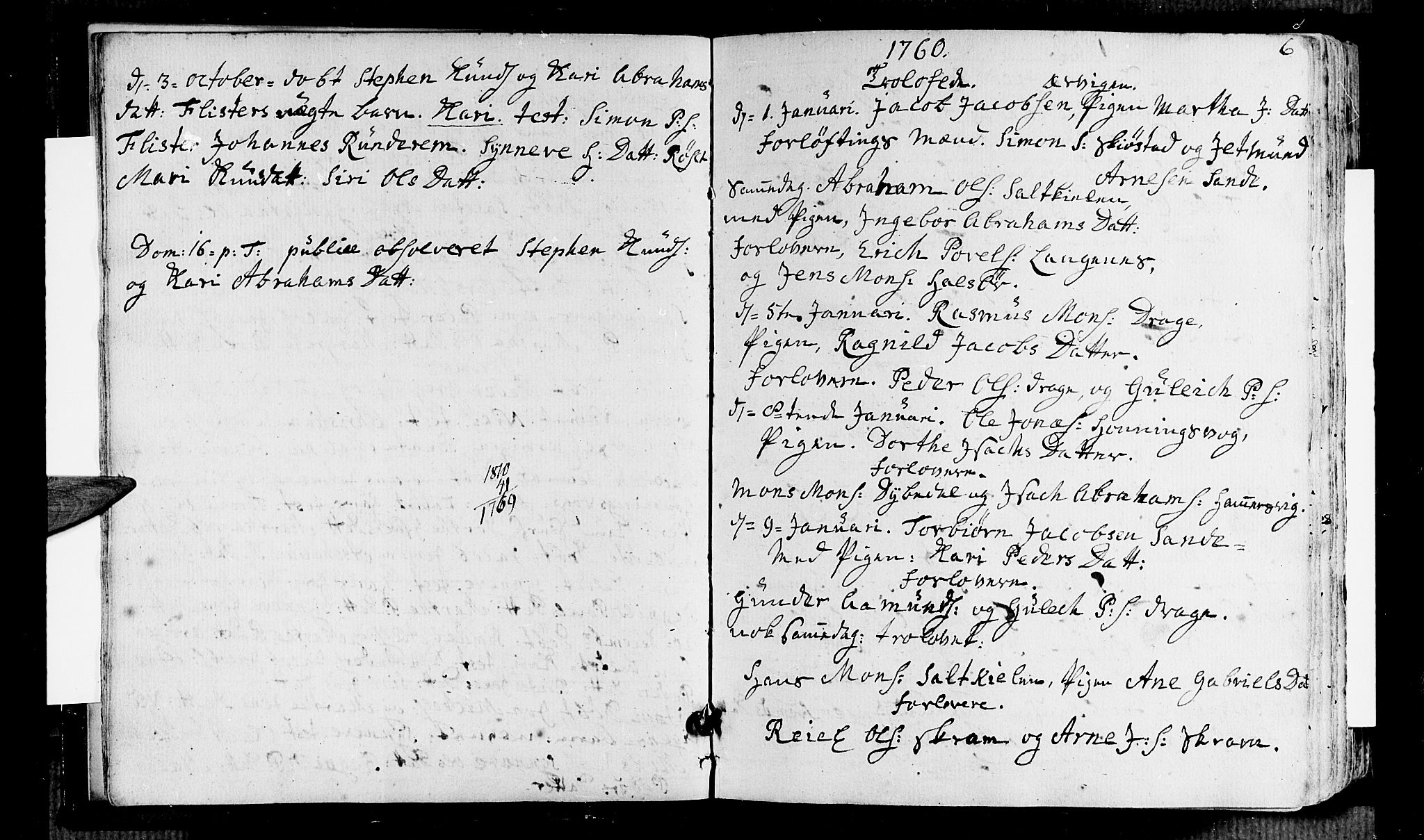 Selje sokneprestembete, AV/SAB-A-99938/H/Ha/Haa/Haaa: Parish register (official) no. A 5, 1760-1782, p. 6