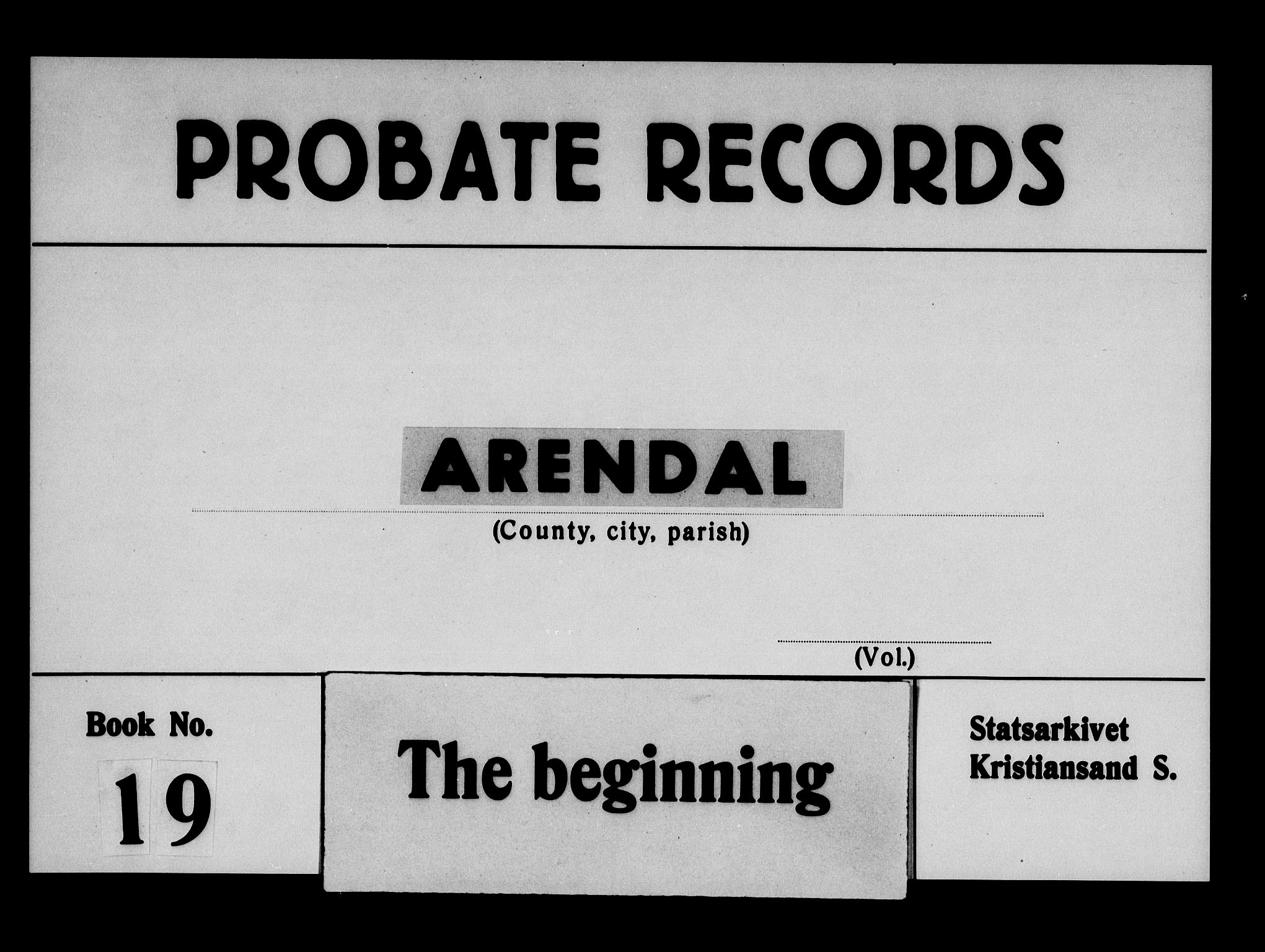 Arendal byfogd, AV/SAK-1222-0001/H/Hc/L0021: Skifteprotokoll nr. 19, 1852-1865