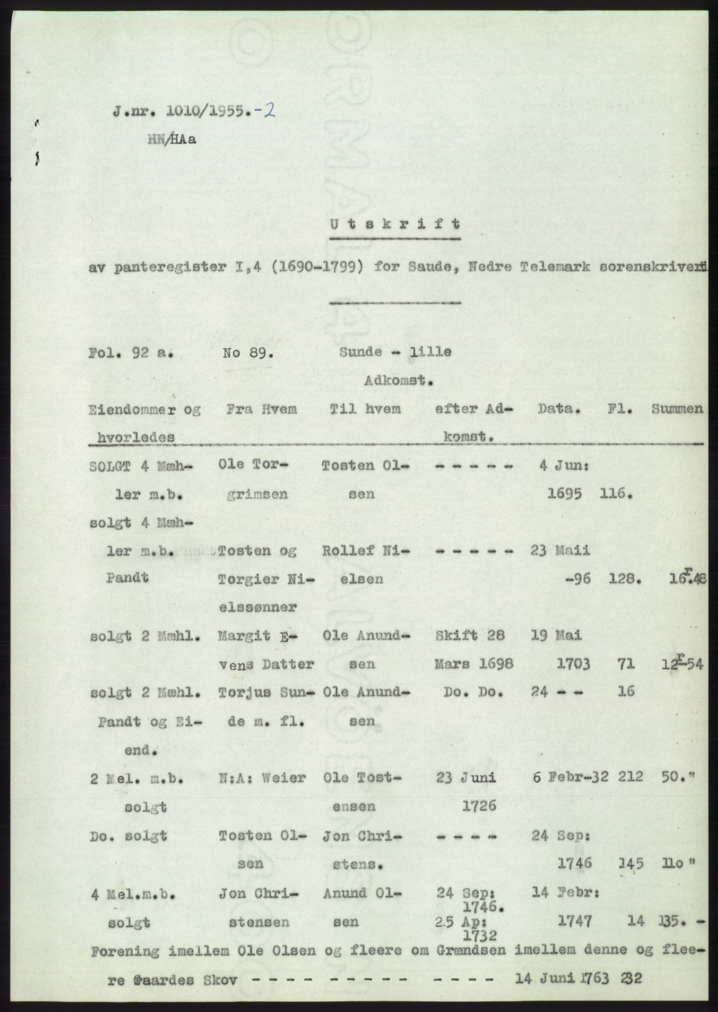 Statsarkivet i Kongsberg, SAKO/A-0001, 1955, p. 259