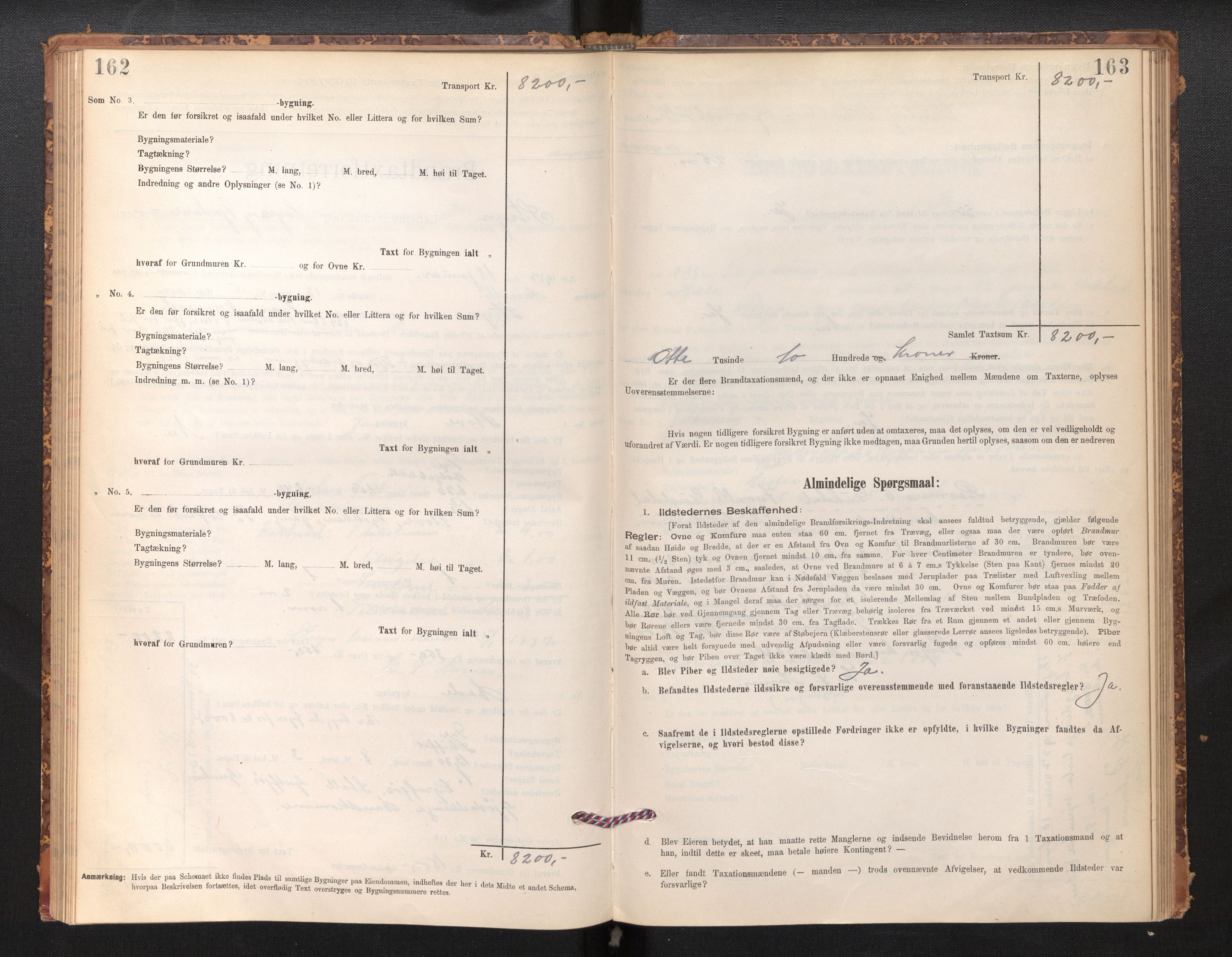 Lensmannen i Stryn og Innvik, SAB/A-30201/0012/L0002: Branntakstprotokoll, skjematakst, 1894-1942, p. 162-163