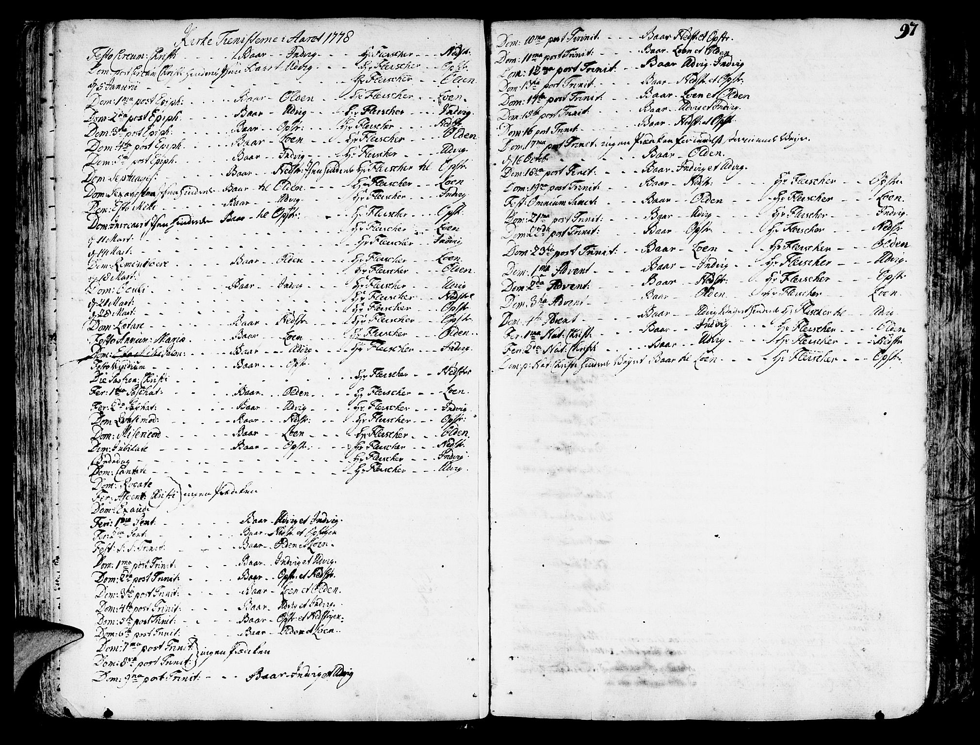 Innvik sokneprestembete, SAB/A-80501: Parish register (official) no. A 1, 1750-1816, p. 97