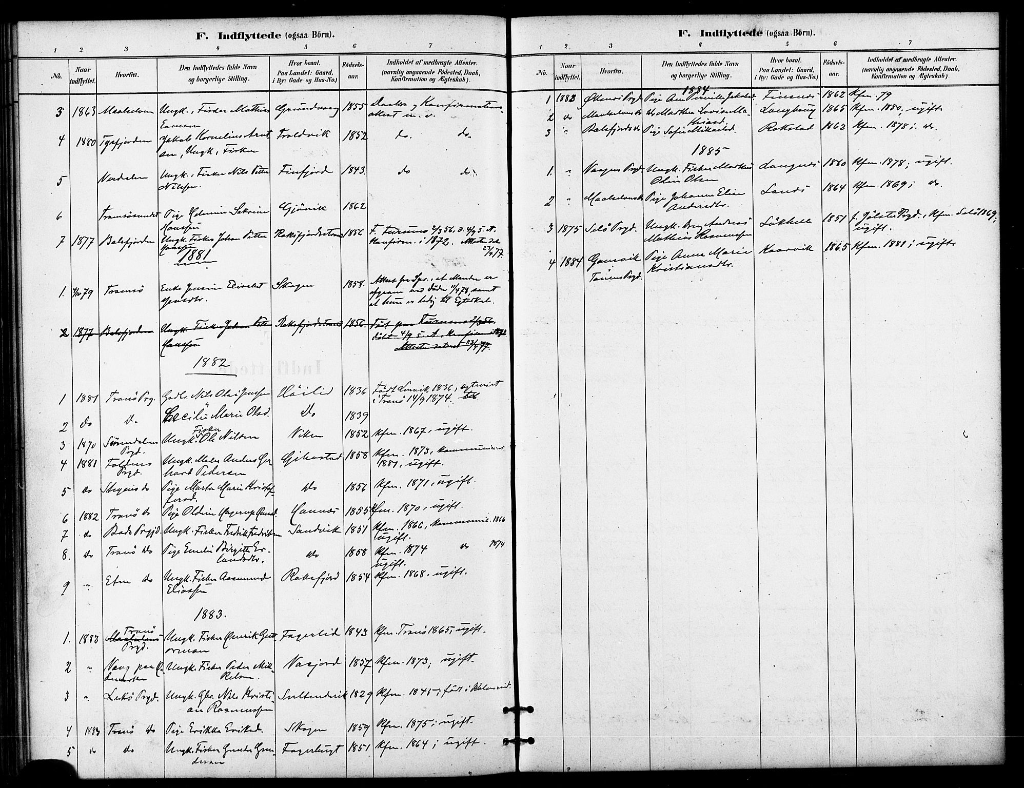 Lenvik sokneprestembete, SATØ/S-1310/H/Ha/Haa/L0011kirke: Parish register (official) no. 11, 1880-1889