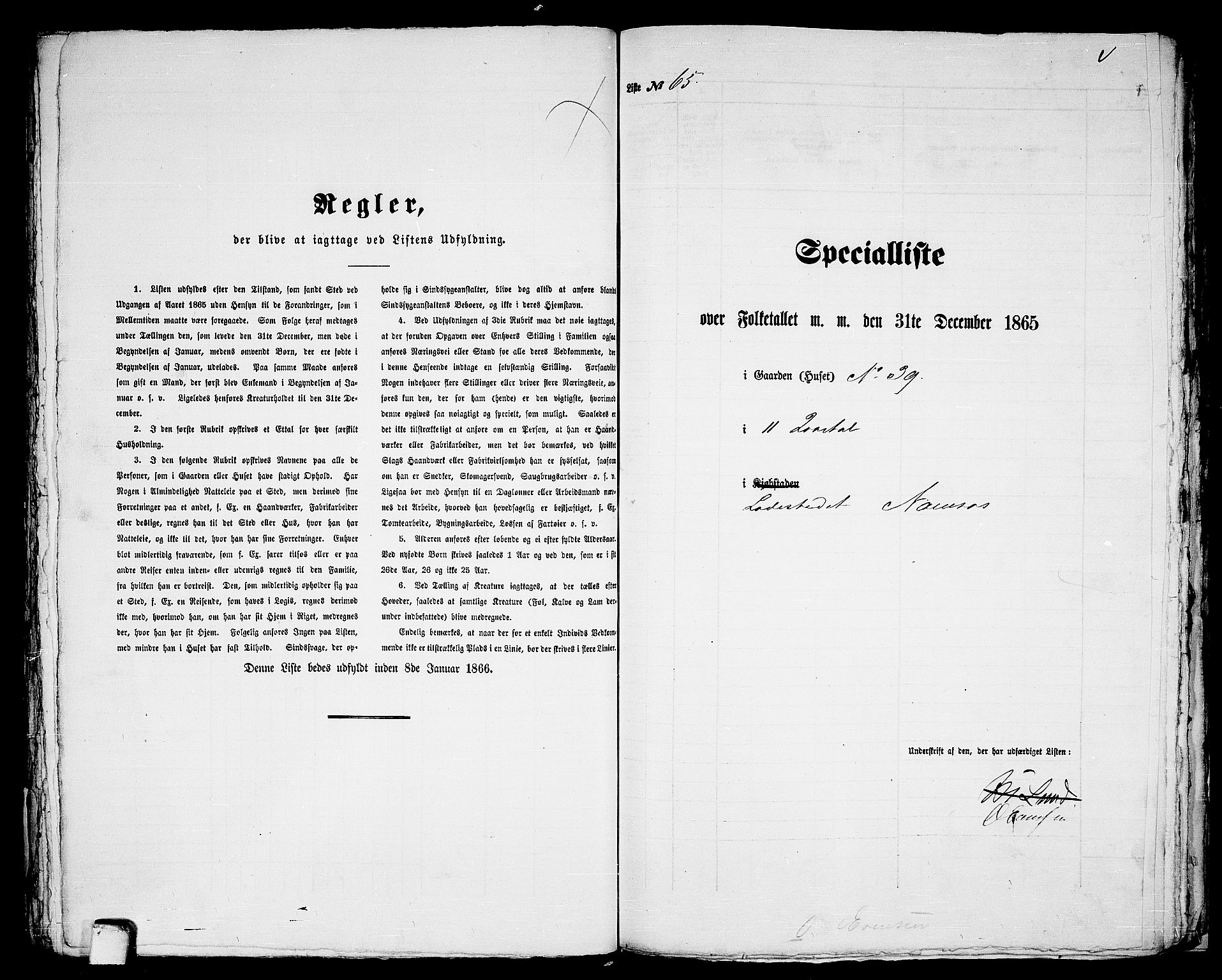 RA, 1865 census for Namsos/Namsos, 1865, p. 134