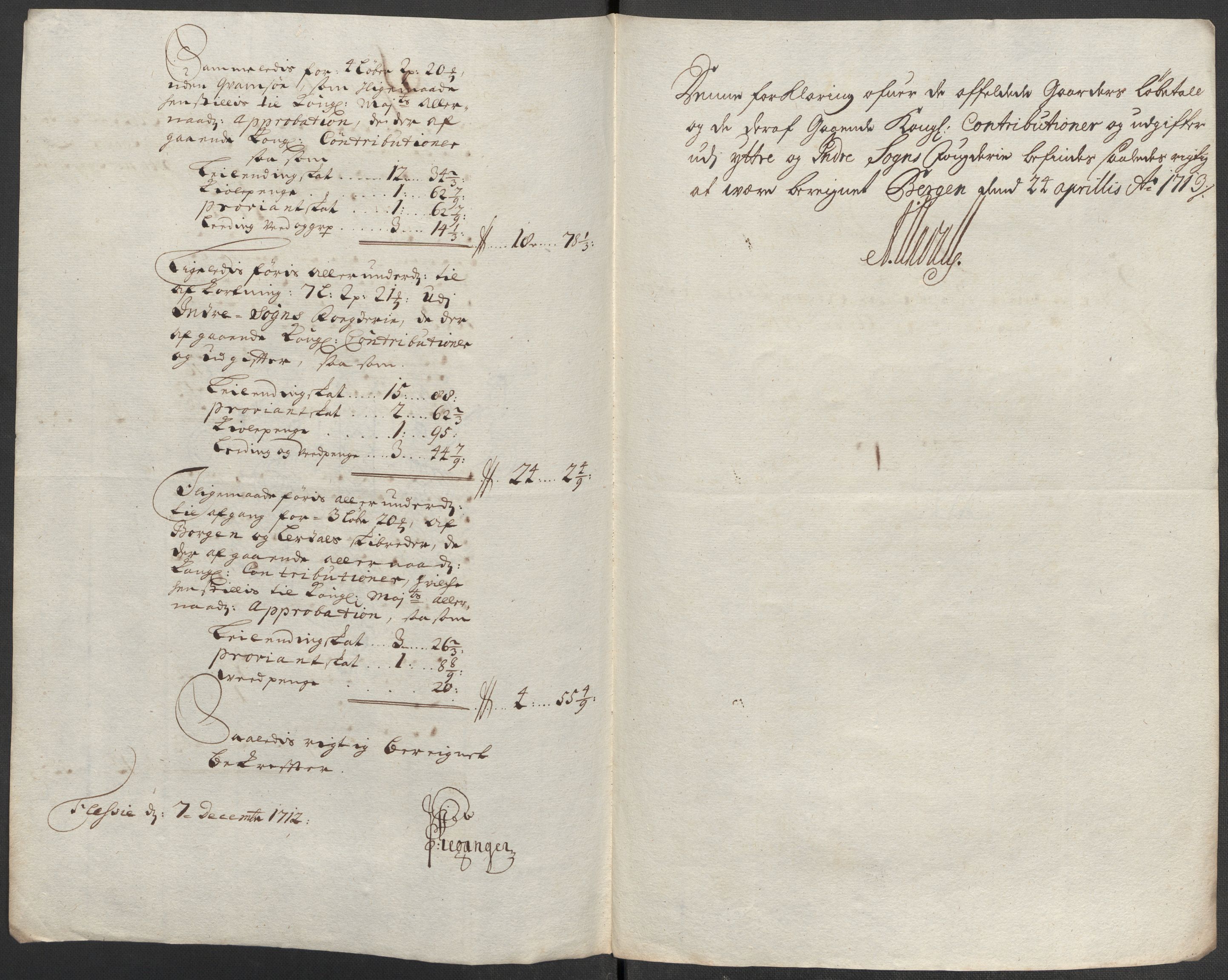 Rentekammeret inntil 1814, Reviderte regnskaper, Fogderegnskap, AV/RA-EA-4092/R52/L3318: Fogderegnskap Sogn, 1712, p. 319