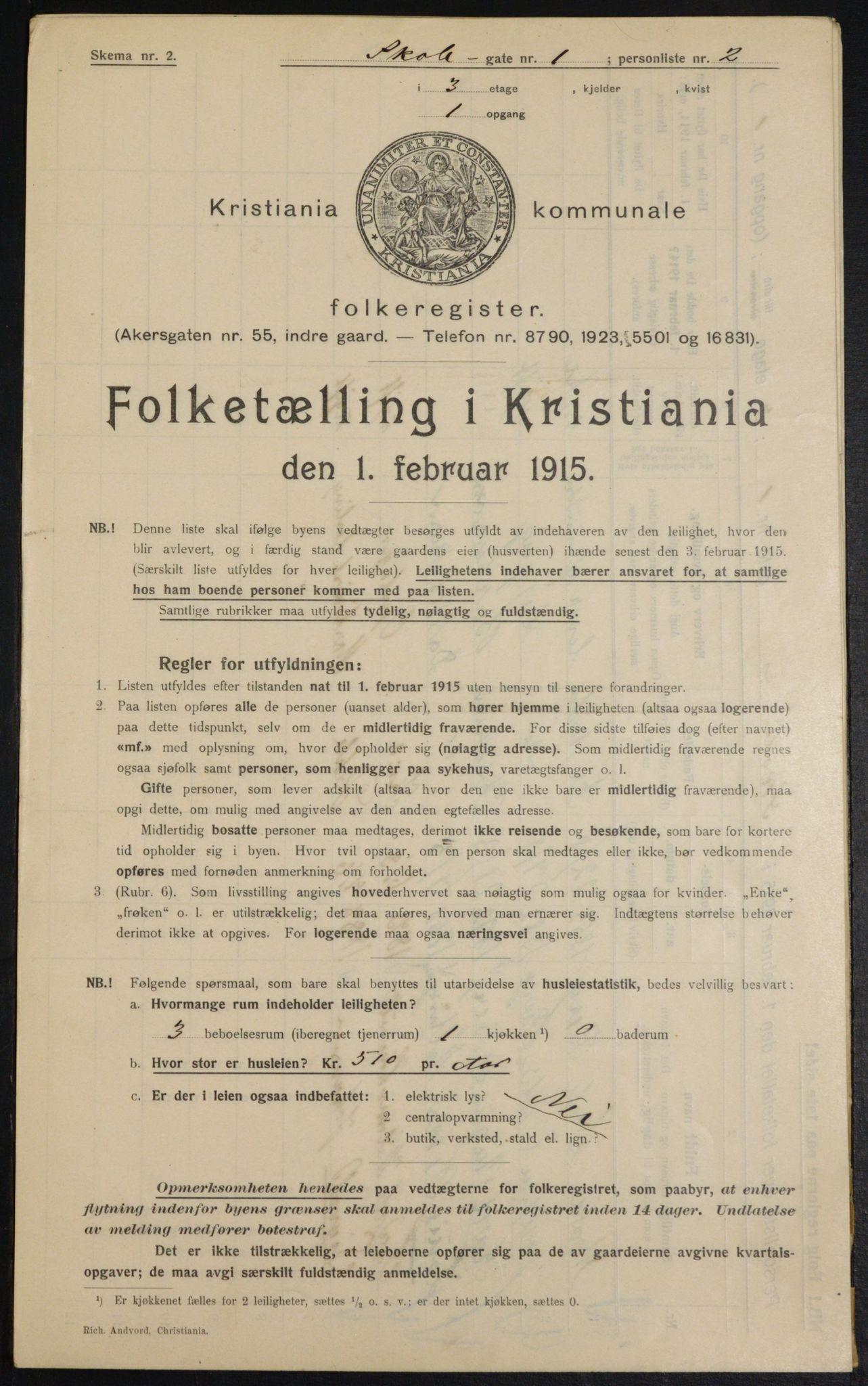 OBA, Municipal Census 1915 for Kristiania, 1915, p. 96062