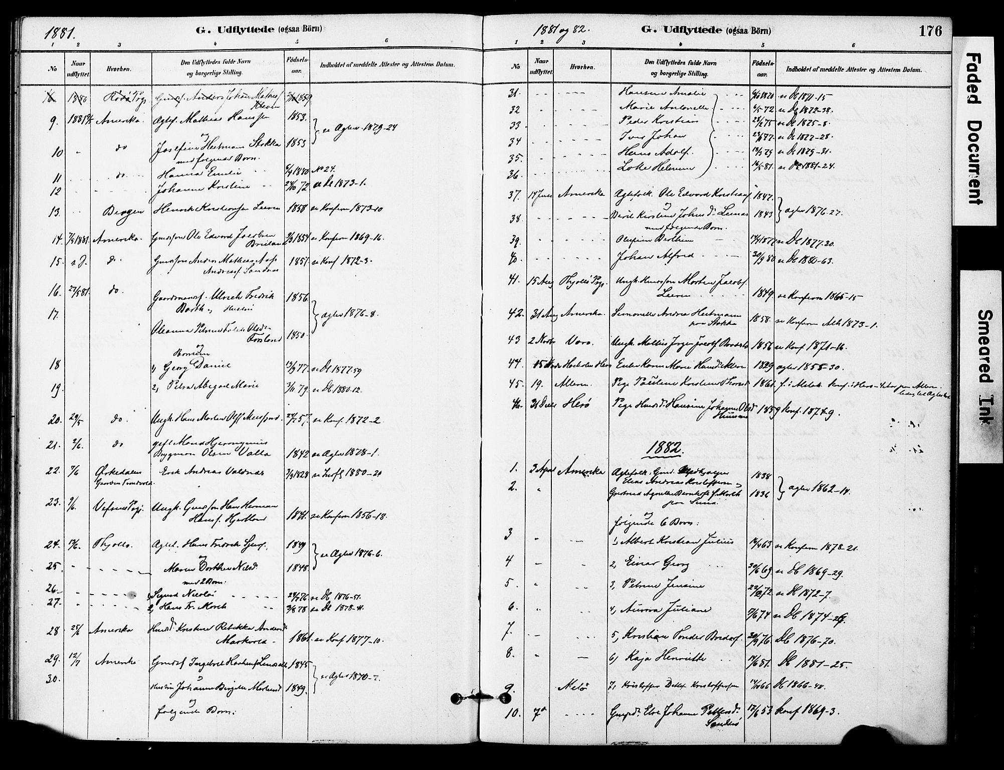 Ministerialprotokoller, klokkerbøker og fødselsregistre - Nordland, AV/SAT-A-1459/830/L0450: Parish register (official) no. 830A14, 1879-1896, p. 176