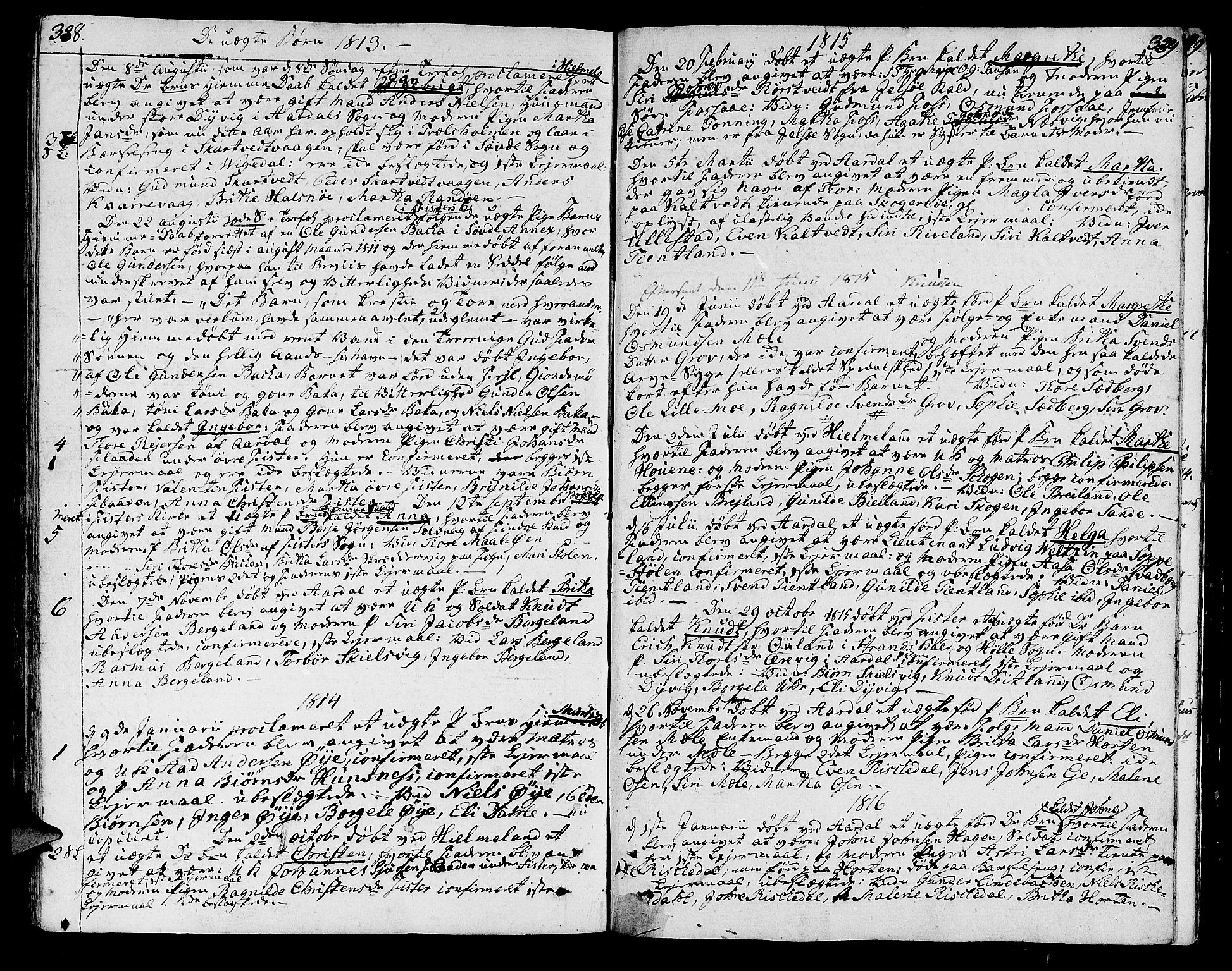 Hjelmeland sokneprestkontor, SAST/A-101843/01/IV/L0002: Parish register (official) no. A 2, 1799-1816, p. 338-339