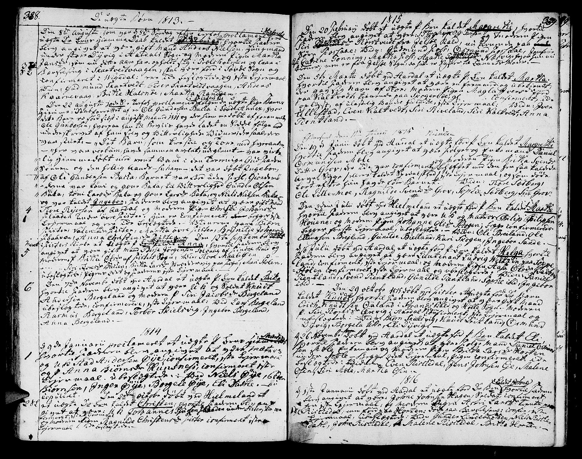 Hjelmeland sokneprestkontor, AV/SAST-A-101843/01/IV/L0002: Parish register (official) no. A 2, 1799-1816, p. 338-339