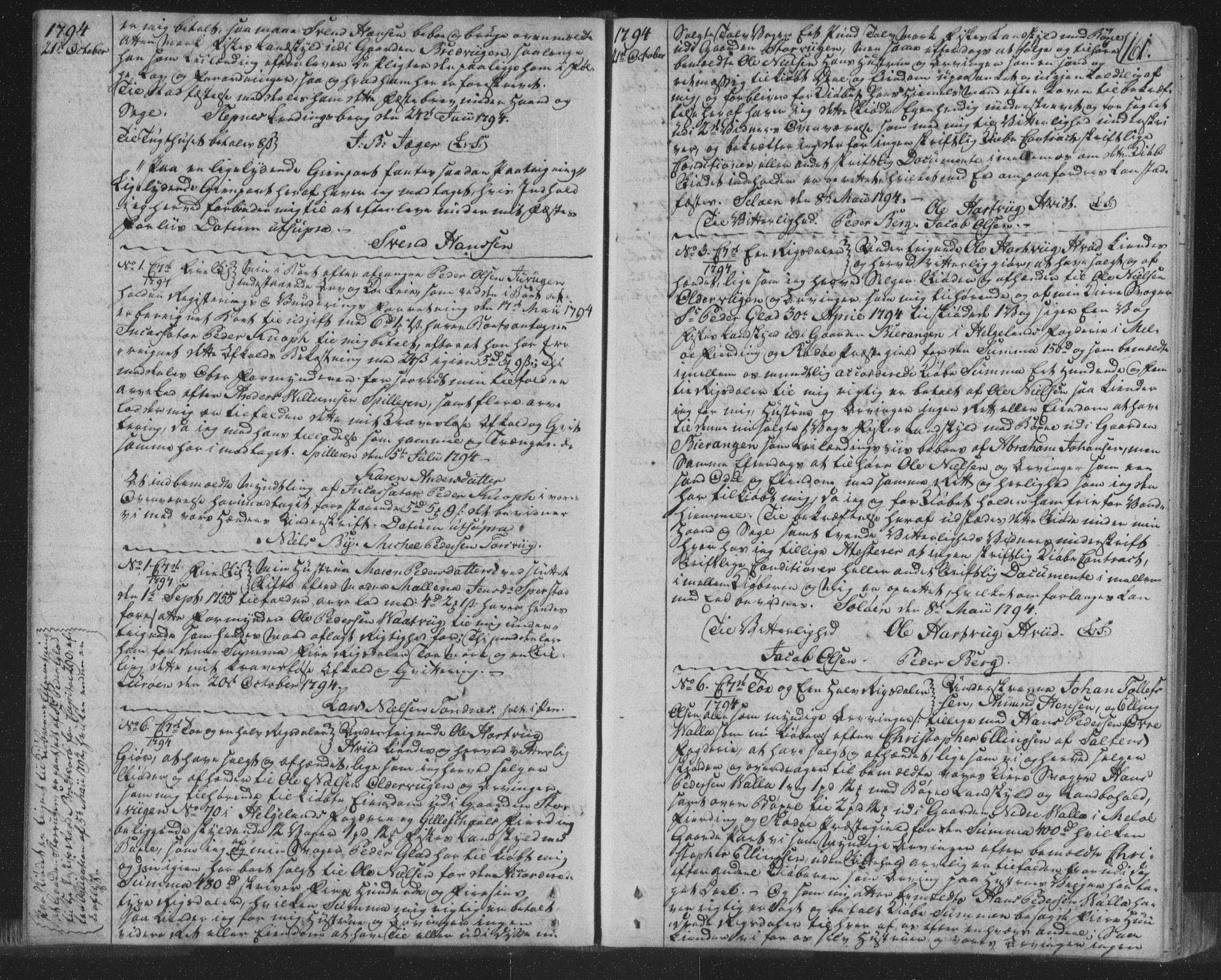 Helgeland sorenskriveri, SAT/A-0004/2/2C/L0005: Mortgage book no. 4, 1792-1799, p. 161