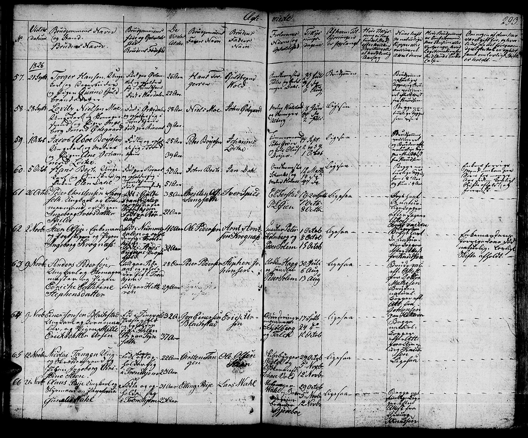Ministerialprotokoller, klokkerbøker og fødselsregistre - Sør-Trøndelag, SAT/A-1456/601/L0045: Parish register (official) no. 601A13, 1821-1831, p. 293