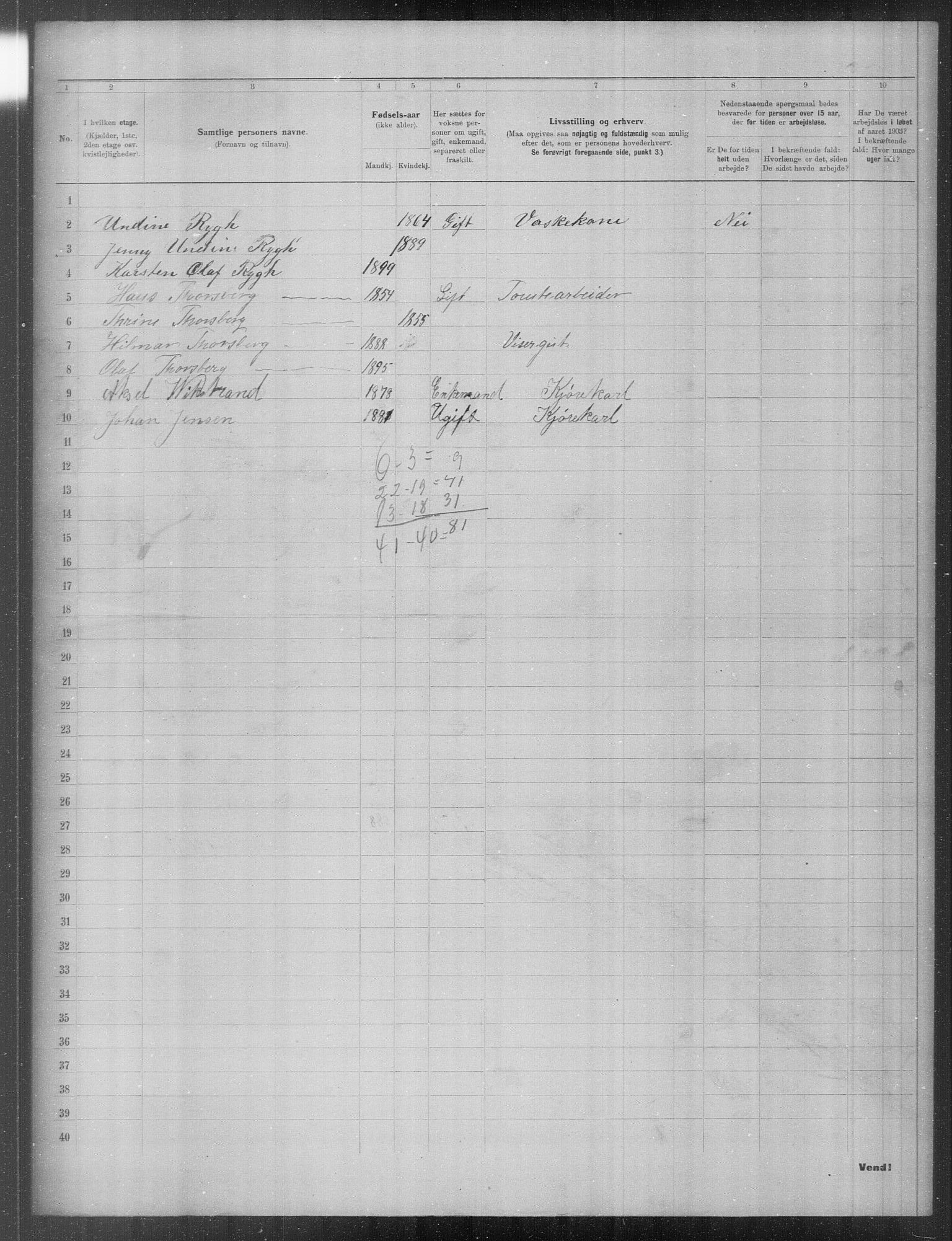 OBA, Municipal Census 1903 for Kristiania, 1903, p. 18762