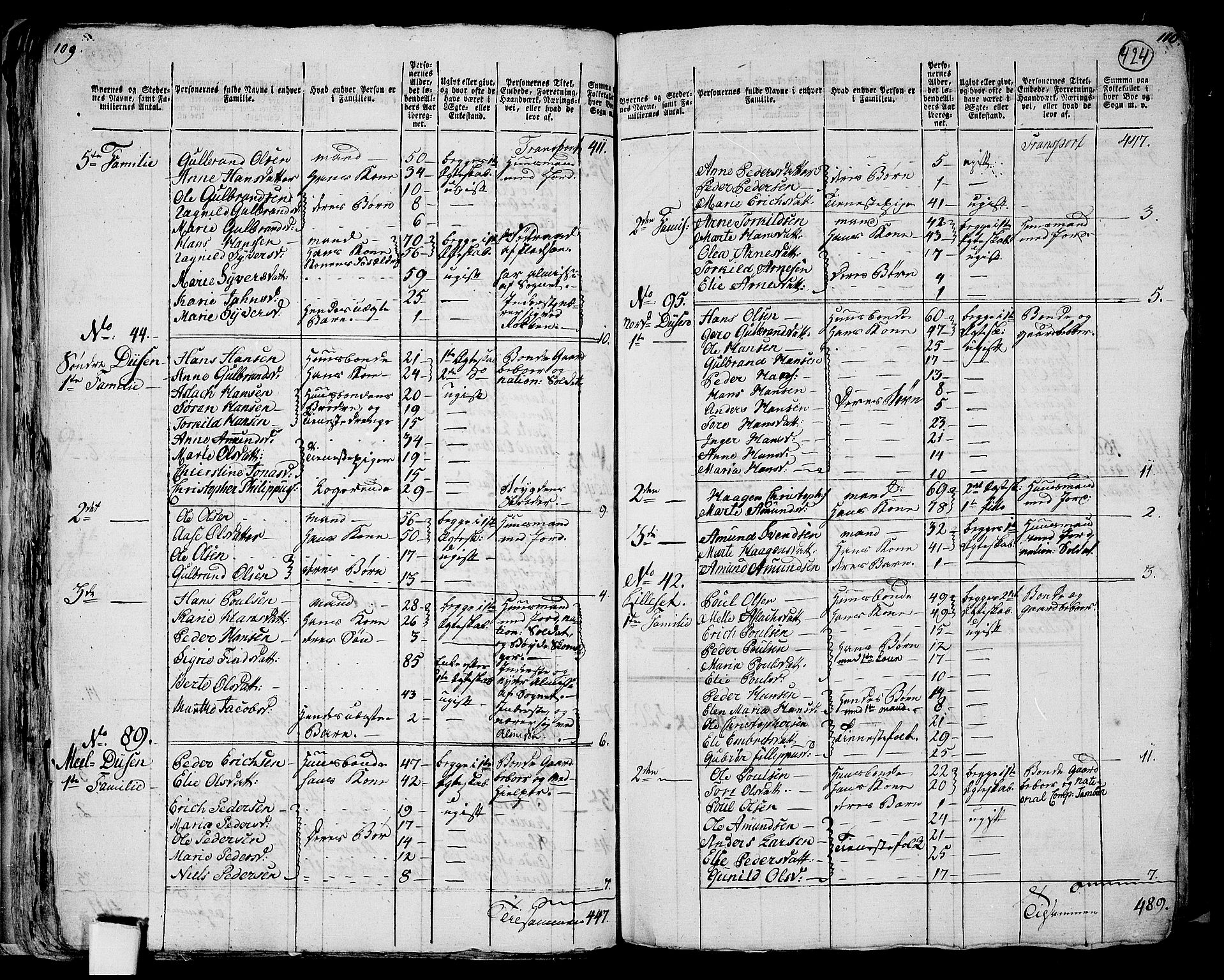 RA, 1801 census for 0419P Strøm, 1801, p. 423b-424a