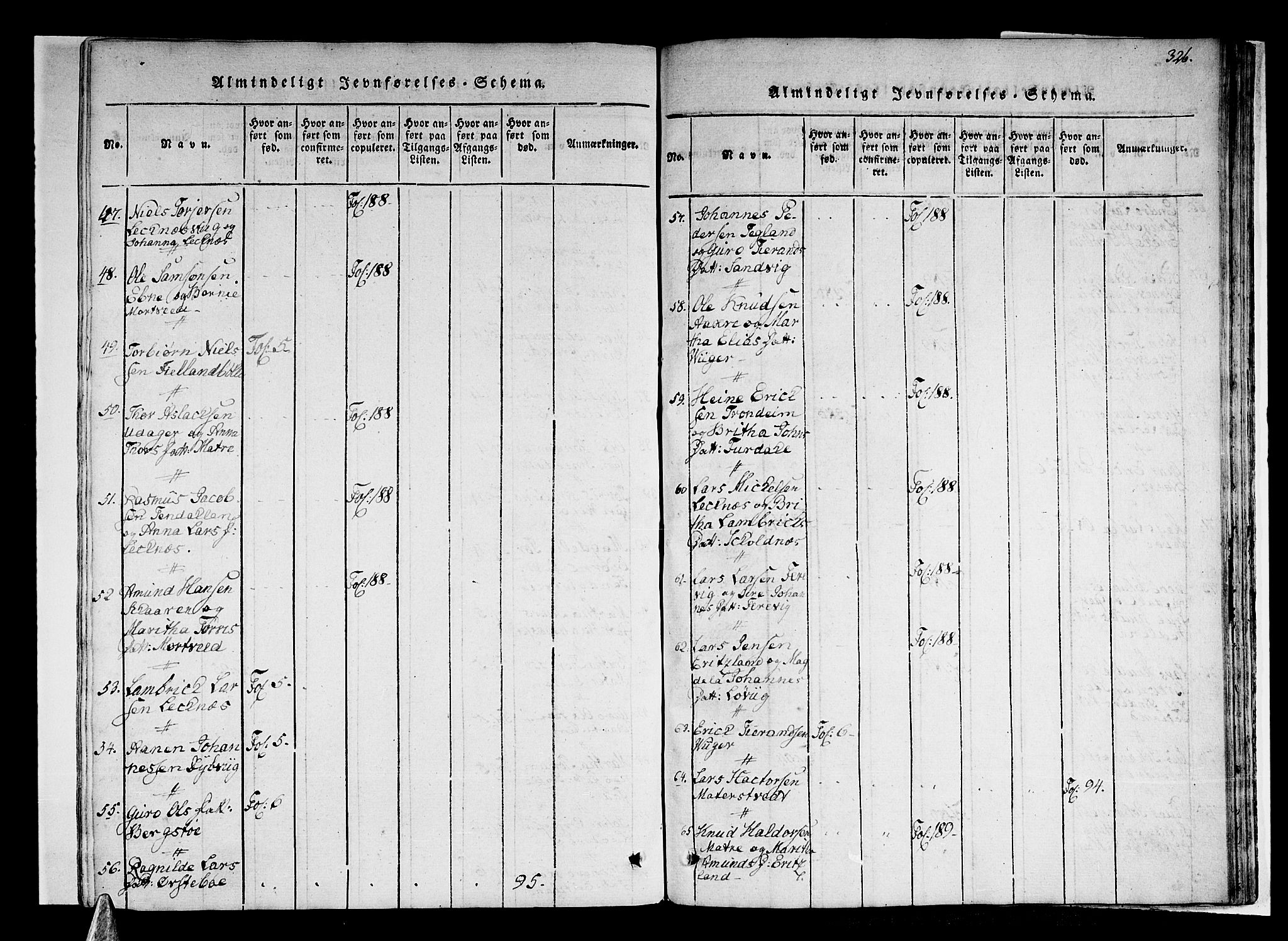 Skånevik sokneprestembete, AV/SAB-A-77801/H/Haa: Parish register (official) no. A 3, 1815-1828, p. 326