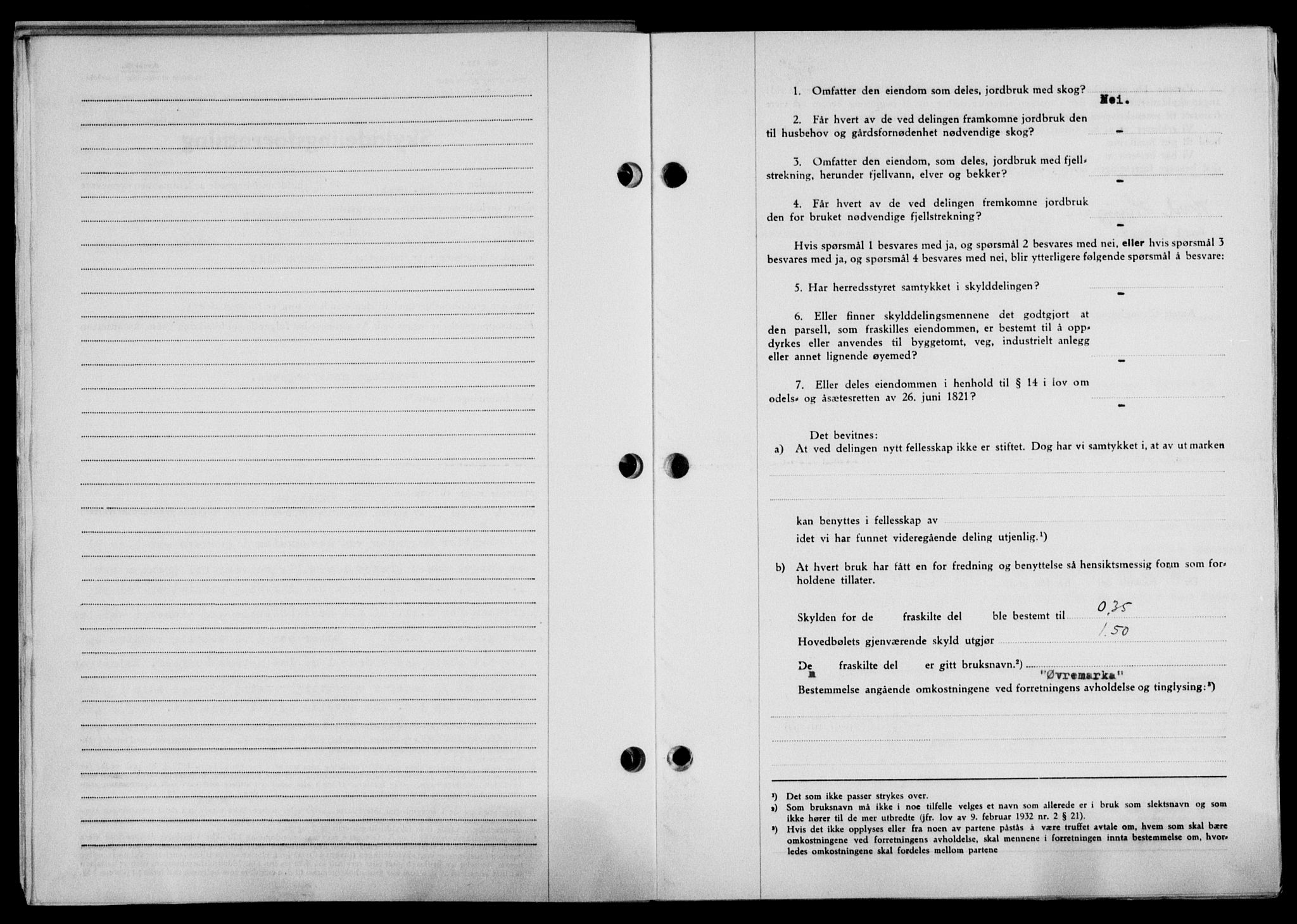 Lofoten sorenskriveri, SAT/A-0017/1/2/2C/L0021a: Mortgage book no. 21a, 1949-1949, Diary no: : 1464/1949
