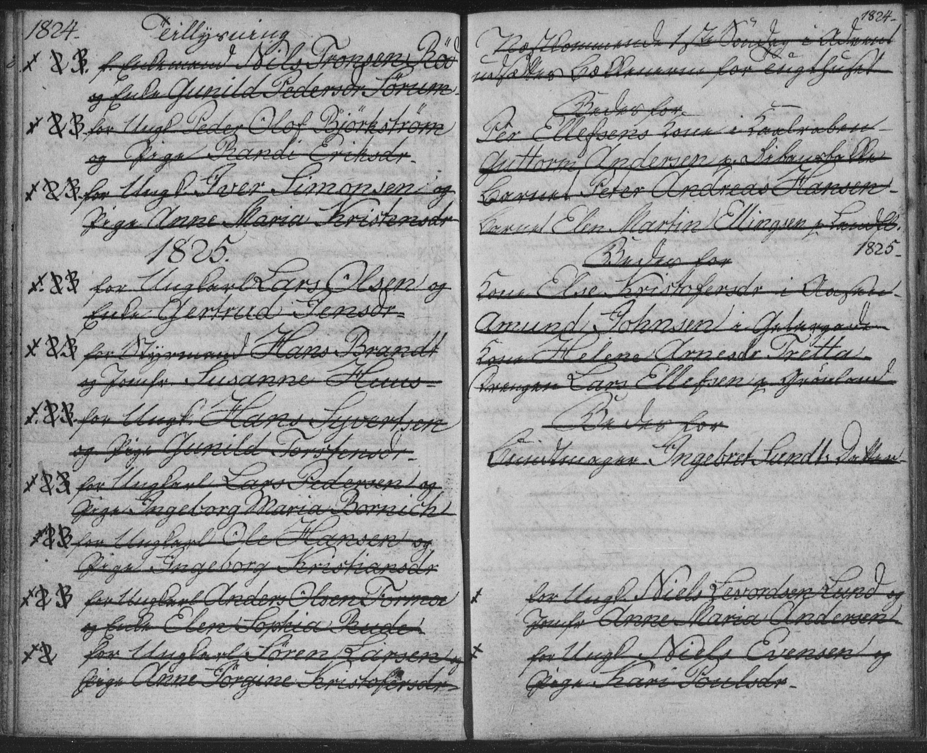 Bragernes kirkebøker, AV/SAKO-A-6/H/Ha/L0001: Banns register no. 1, 1817-1831