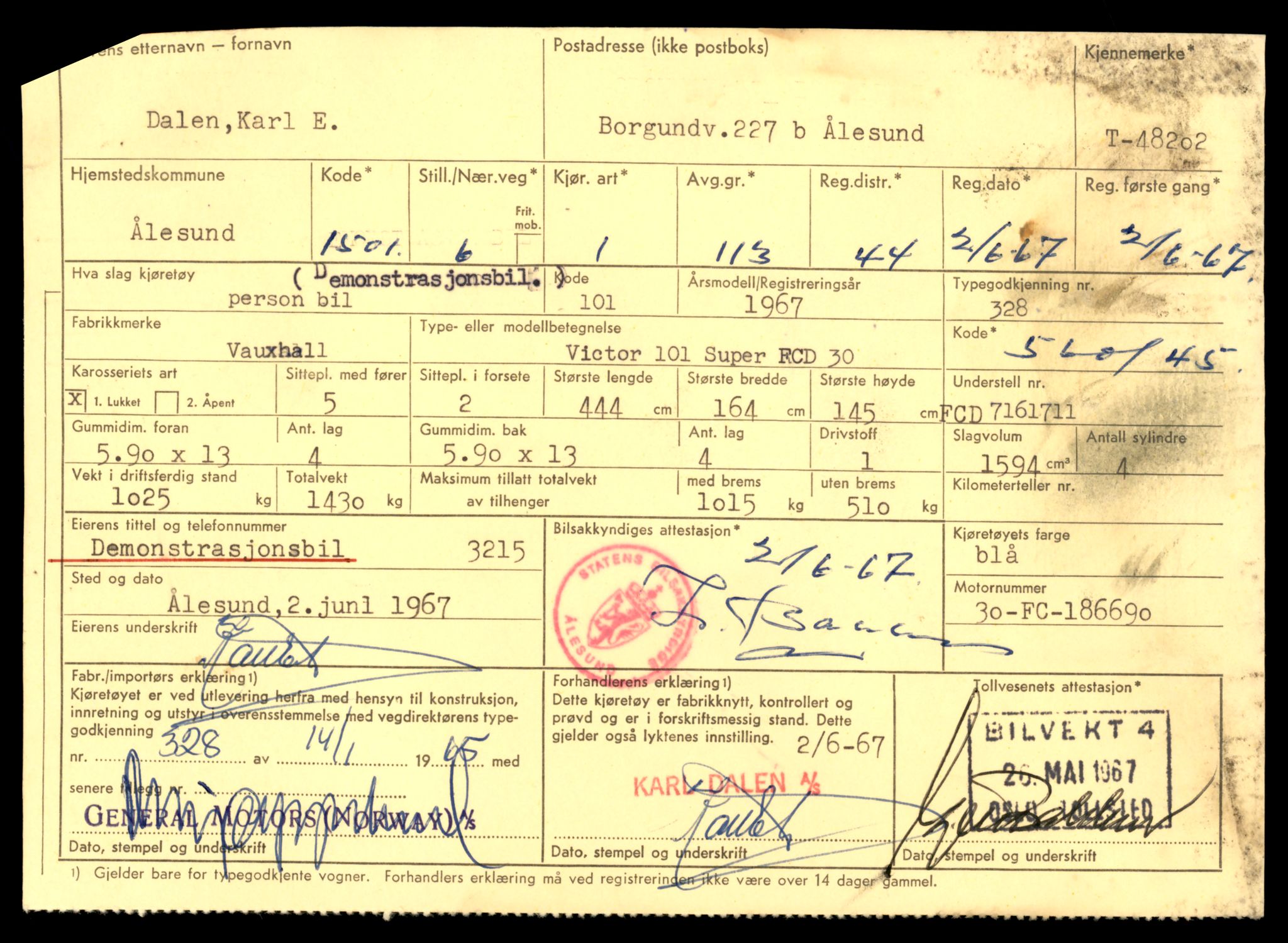 Møre og Romsdal vegkontor - Ålesund trafikkstasjon, AV/SAT-A-4099/F/Fe/L0091: Registreringskort for kjøretøy T 48202 - T 49435, 1927-1998, p. 5