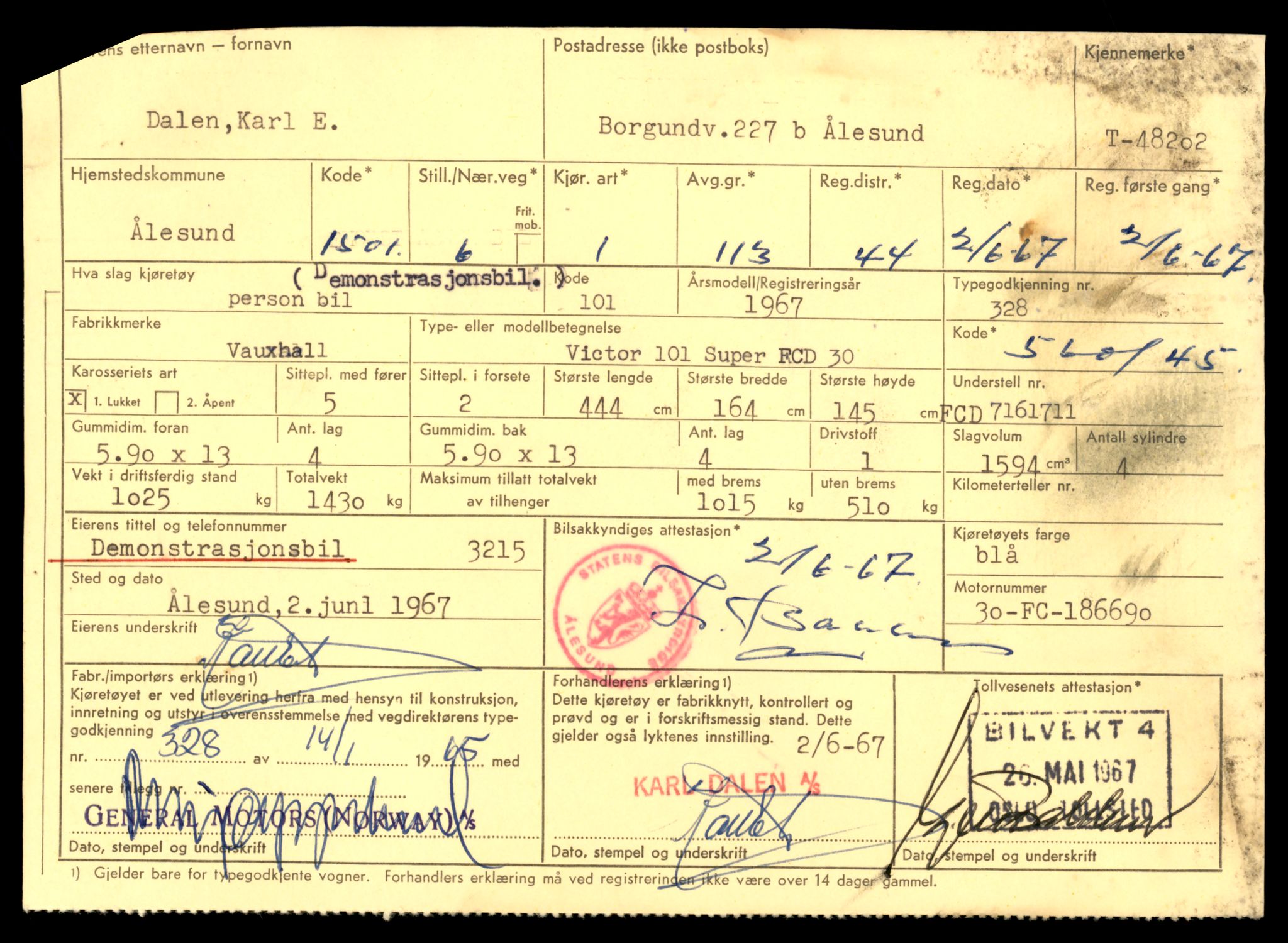 Møre og Romsdal vegkontor - Ålesund trafikkstasjon, SAT/A-4099/F/Fe/L0091: Registreringskort for kjøretøy T 48202 - T 49435, 1927-1998, p. 5