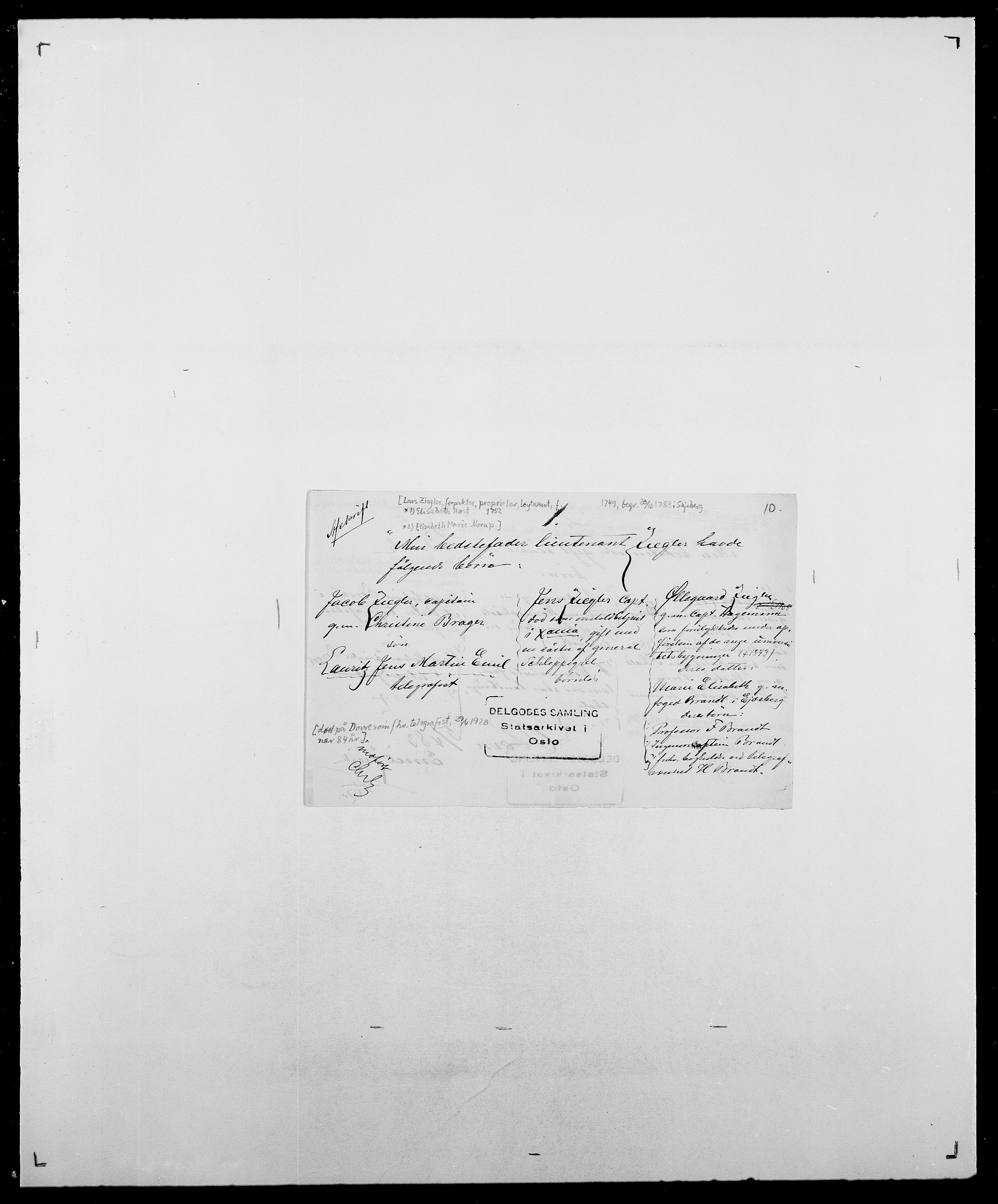 Delgobe, Charles Antoine - samling, AV/SAO-PAO-0038/D/Da/L0043: Wulfsberg - v. Zanten, p. 137