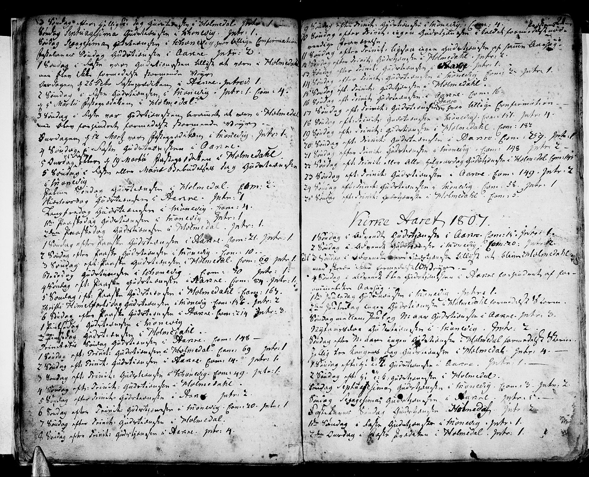 Skånevik sokneprestembete, SAB/A-77801/H/Haa: Parish register (official) no. A 2, 1790-1824, p. 21