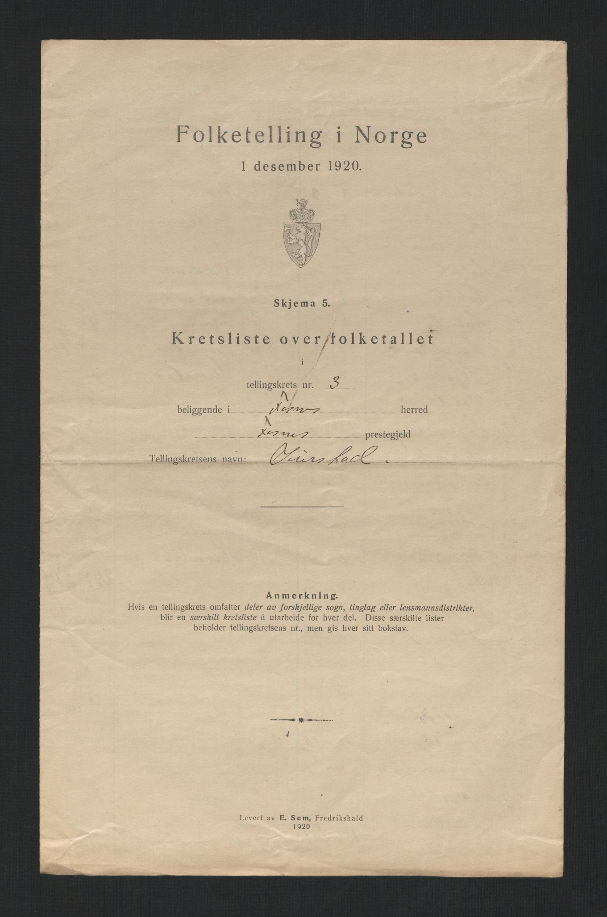 SAT, 1920 census for Fosnes, 1920, p. 13