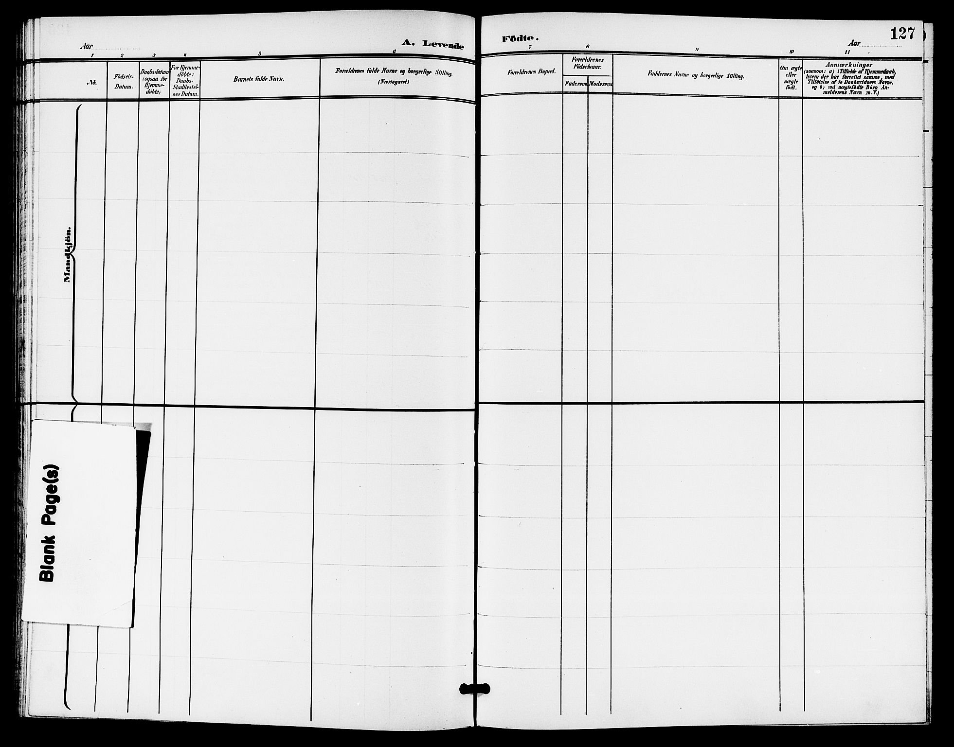 Sem kirkebøker, AV/SAKO-A-5/G/Gb/L0003: Parish register (copy) no. II 3, 1900-1913, p. 127