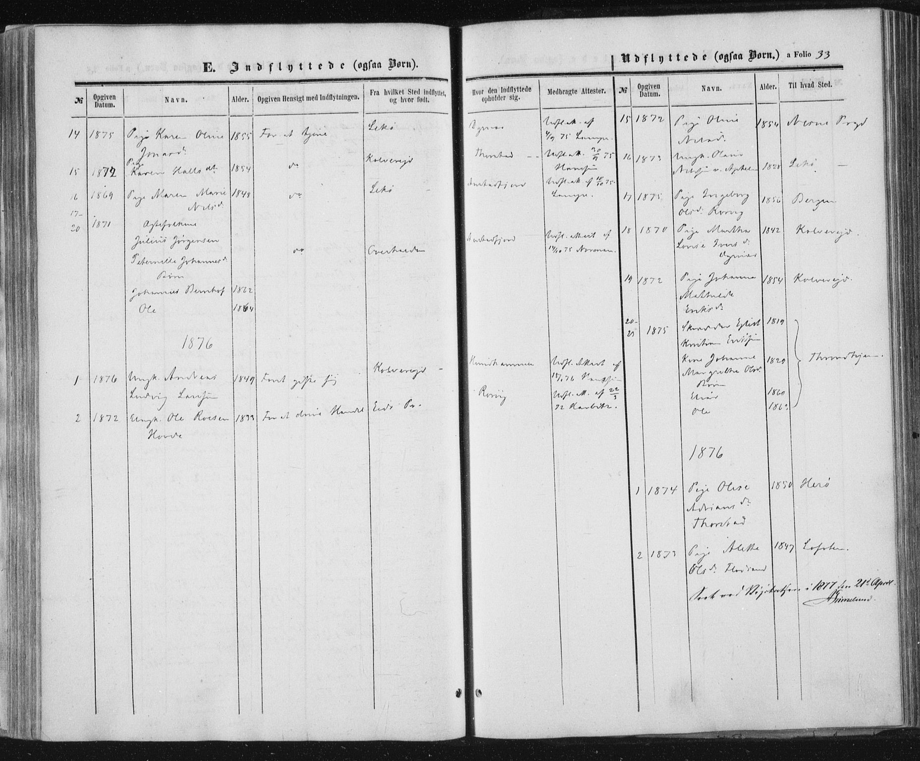 Ministerialprotokoller, klokkerbøker og fødselsregistre - Nord-Trøndelag, AV/SAT-A-1458/784/L0670: Parish register (official) no. 784A05, 1860-1876, p. 33